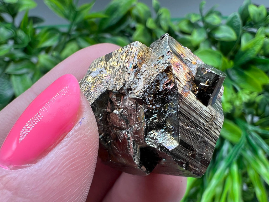 Wonderful Rainbow Pyrite whit Calcite,natural minerals souvenir Crystal,collection stone,rare minerals,home decor,Borieva Bulgaria