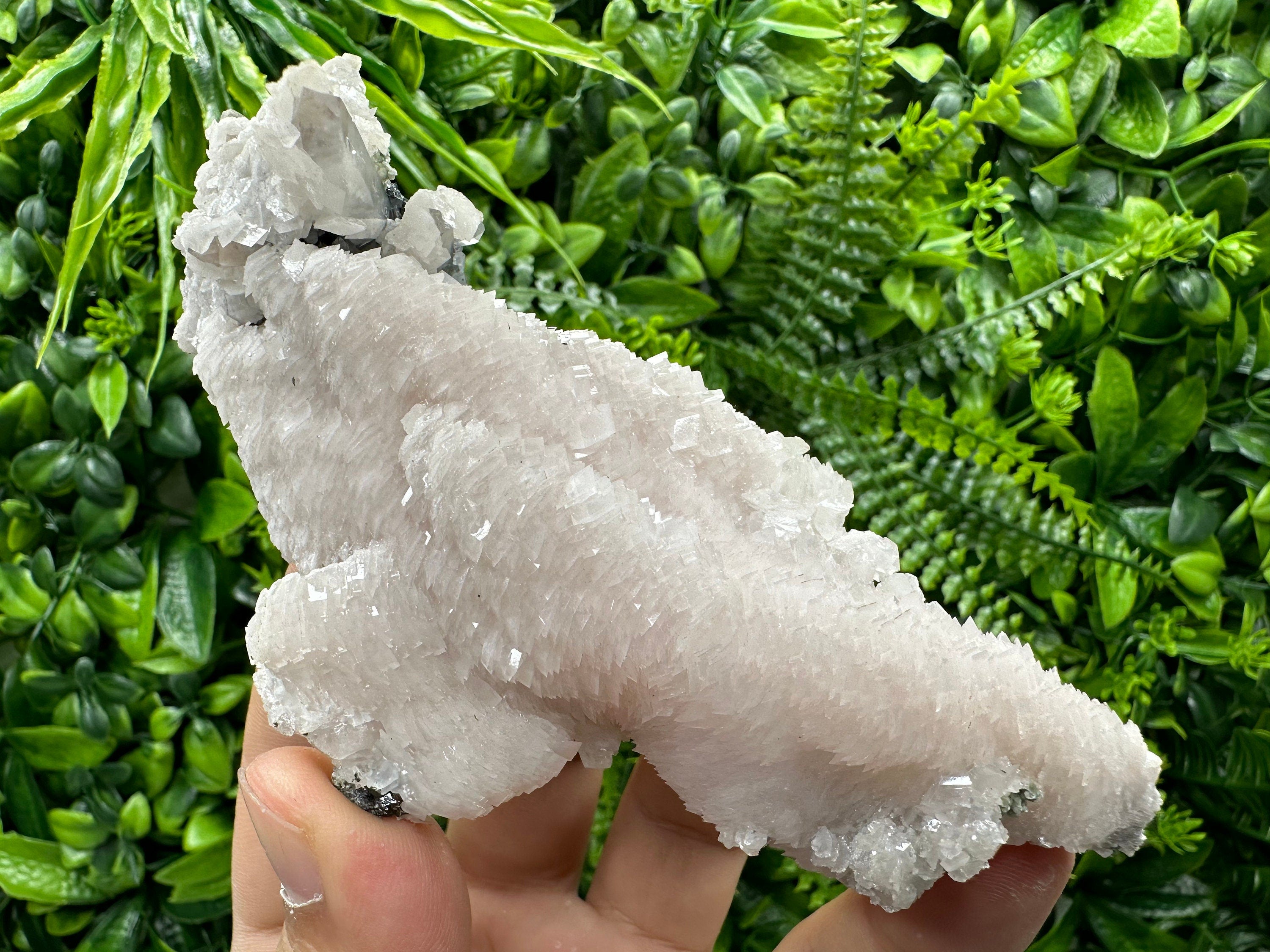 UV Fluorescent Calcite on Quartz, Bulgaria Mineral Specimen