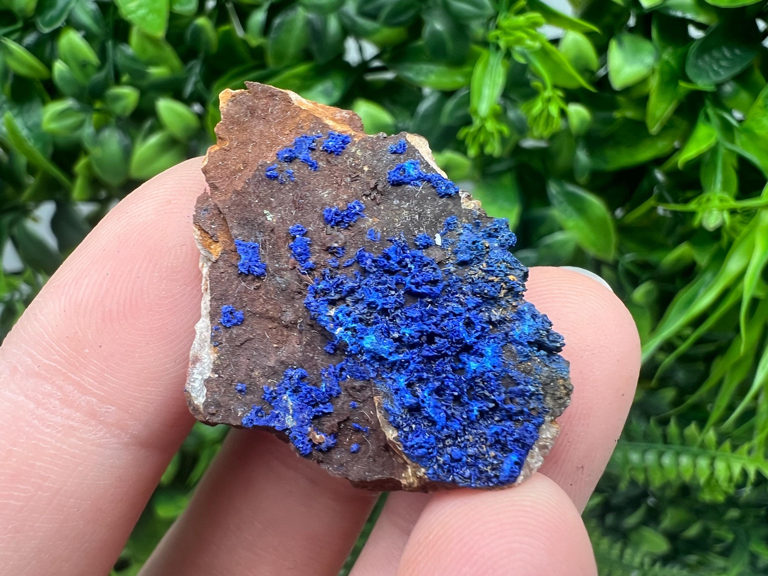 Azurite Malachite Mineral Specimen: Moroccan Blue-Green Crystal, Home Decor
