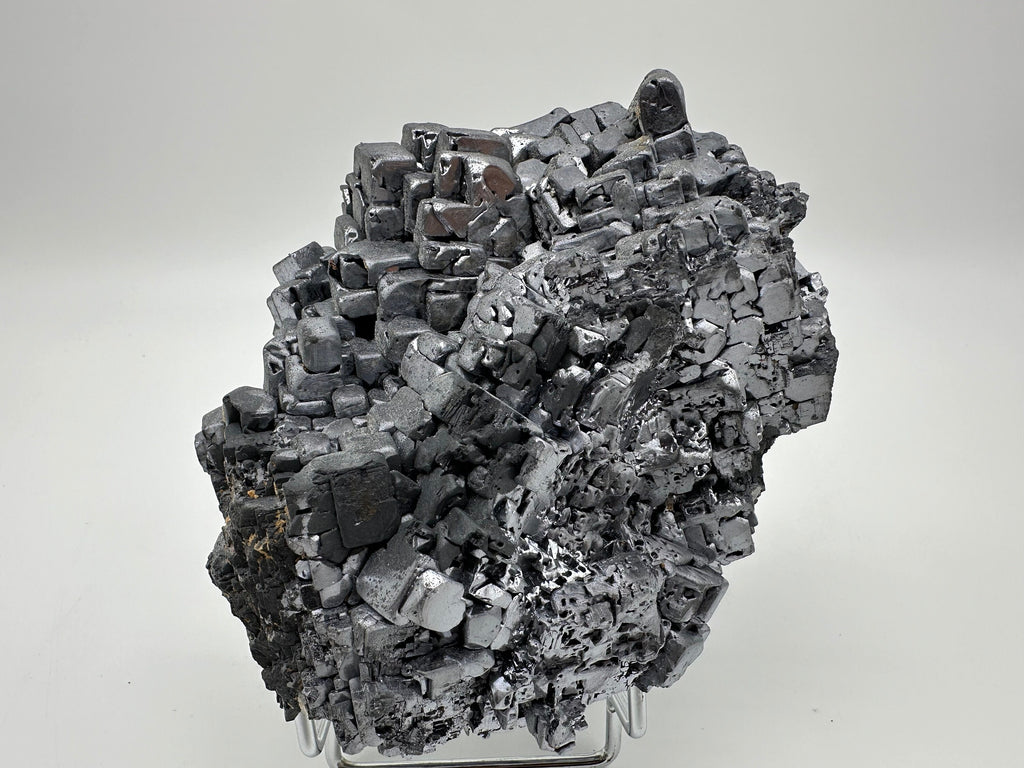 Natural Shiny Galena Cluster with Siderite and Quartz, Bulgaria