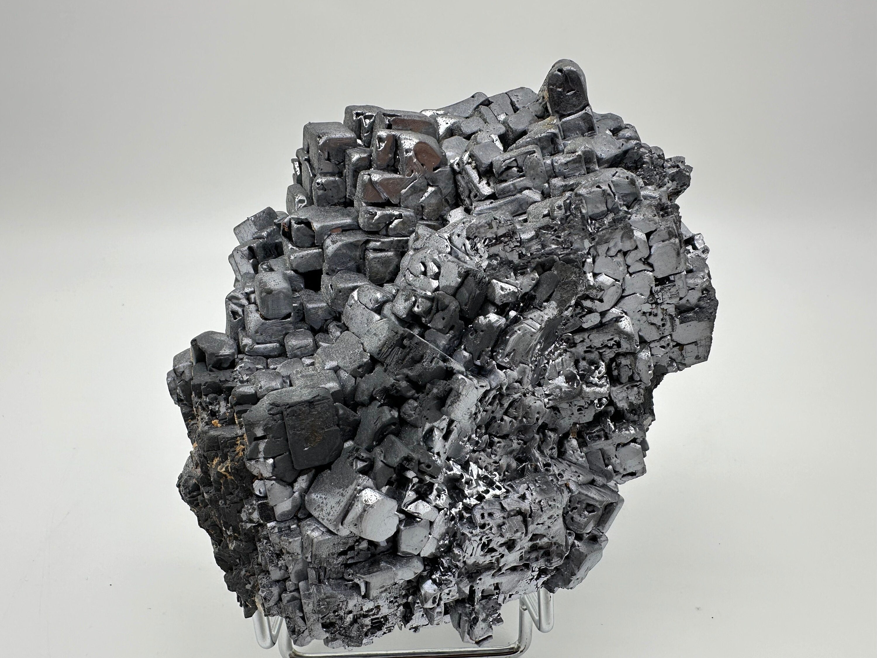 Natural Shiny Galena Cluster with Siderite and Quartz, Bulgaria