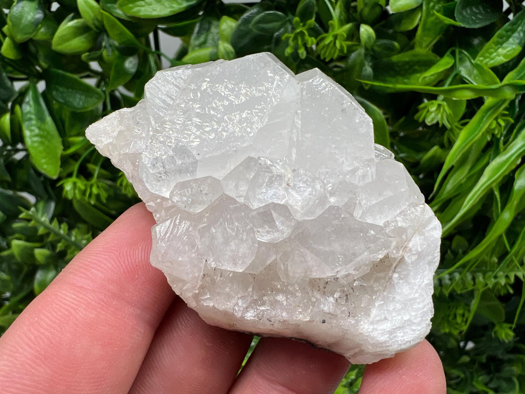 Transparent Apophyllite on Chalcedony, Natural Crystal Mineral Specimen, India