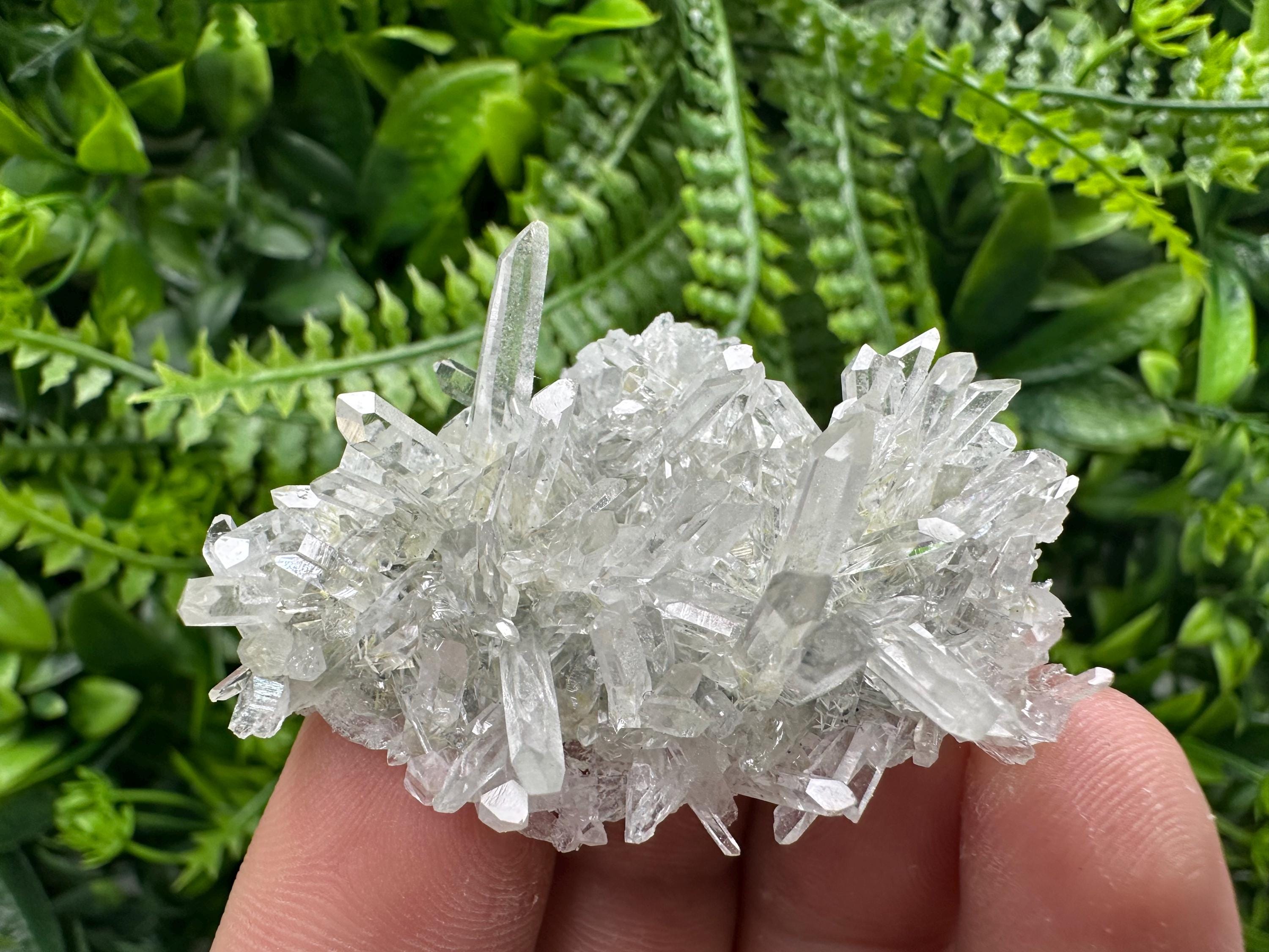 Transparent Quartz Cluster, Borieva Mine Mineral Specimen, Home Decor