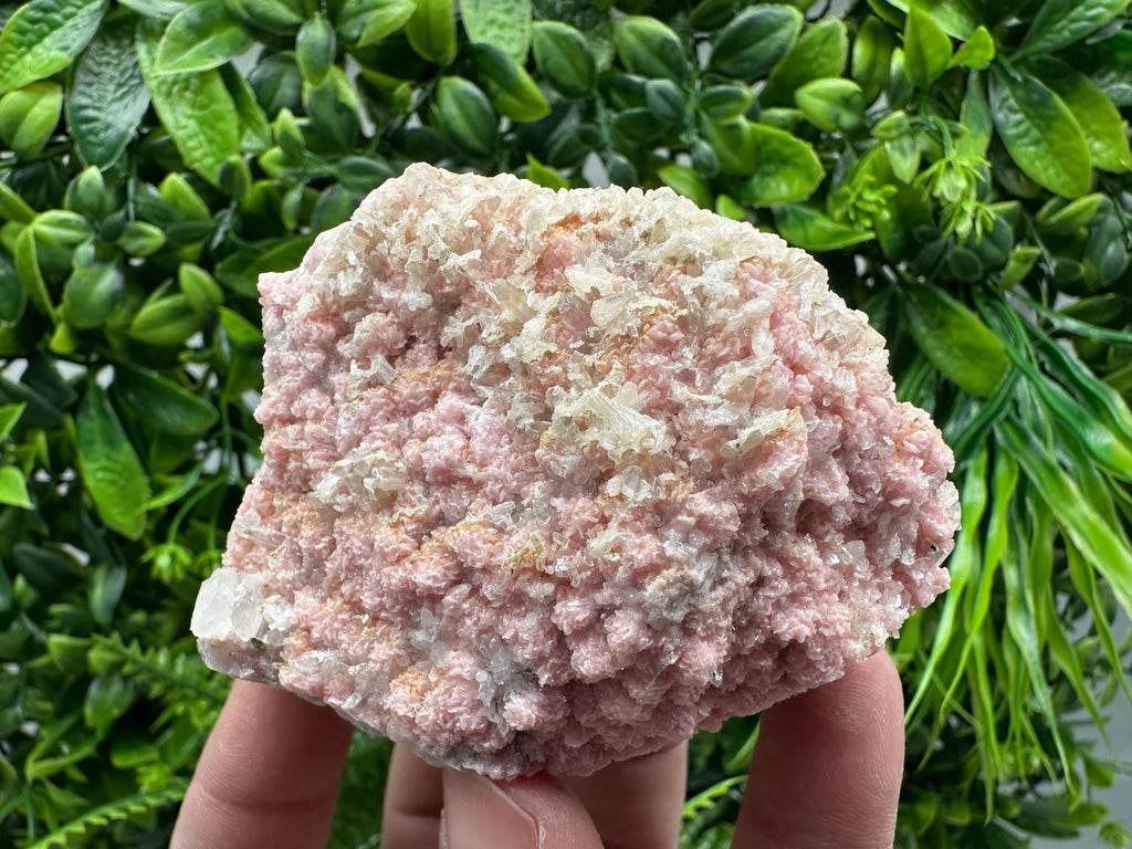 Rhodochrosite on Quartz, Starnica Mine, Bulgaria