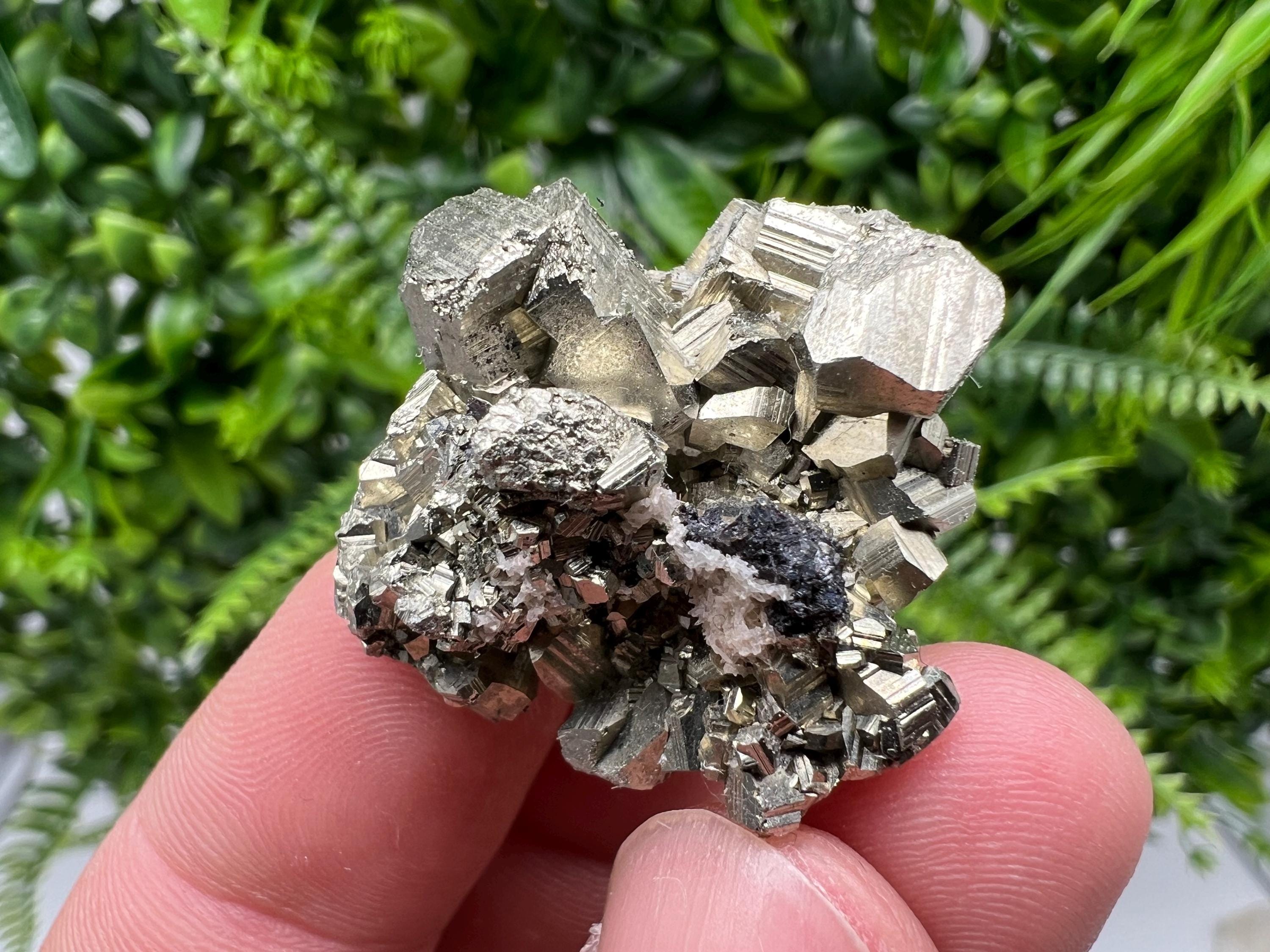 Wonderful Rainbow Pyrite whit Calcite,natural minerals souvenir Crystal,collection stone,rare minerals,home decor,Borieva Bulgaria