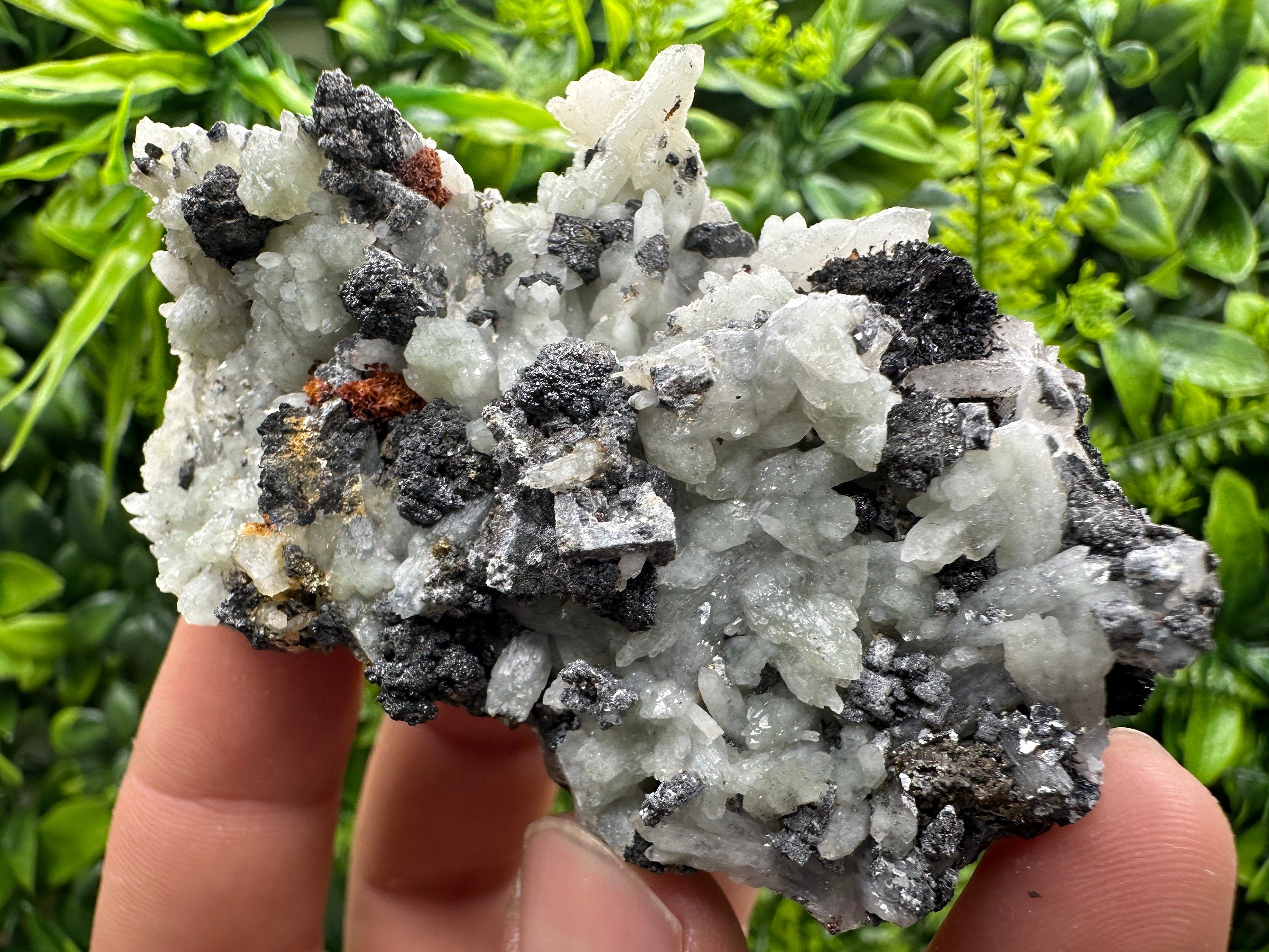 Green Quartz with Galena Chalcopyrite, Madan Bulgaria Mineral Specimen