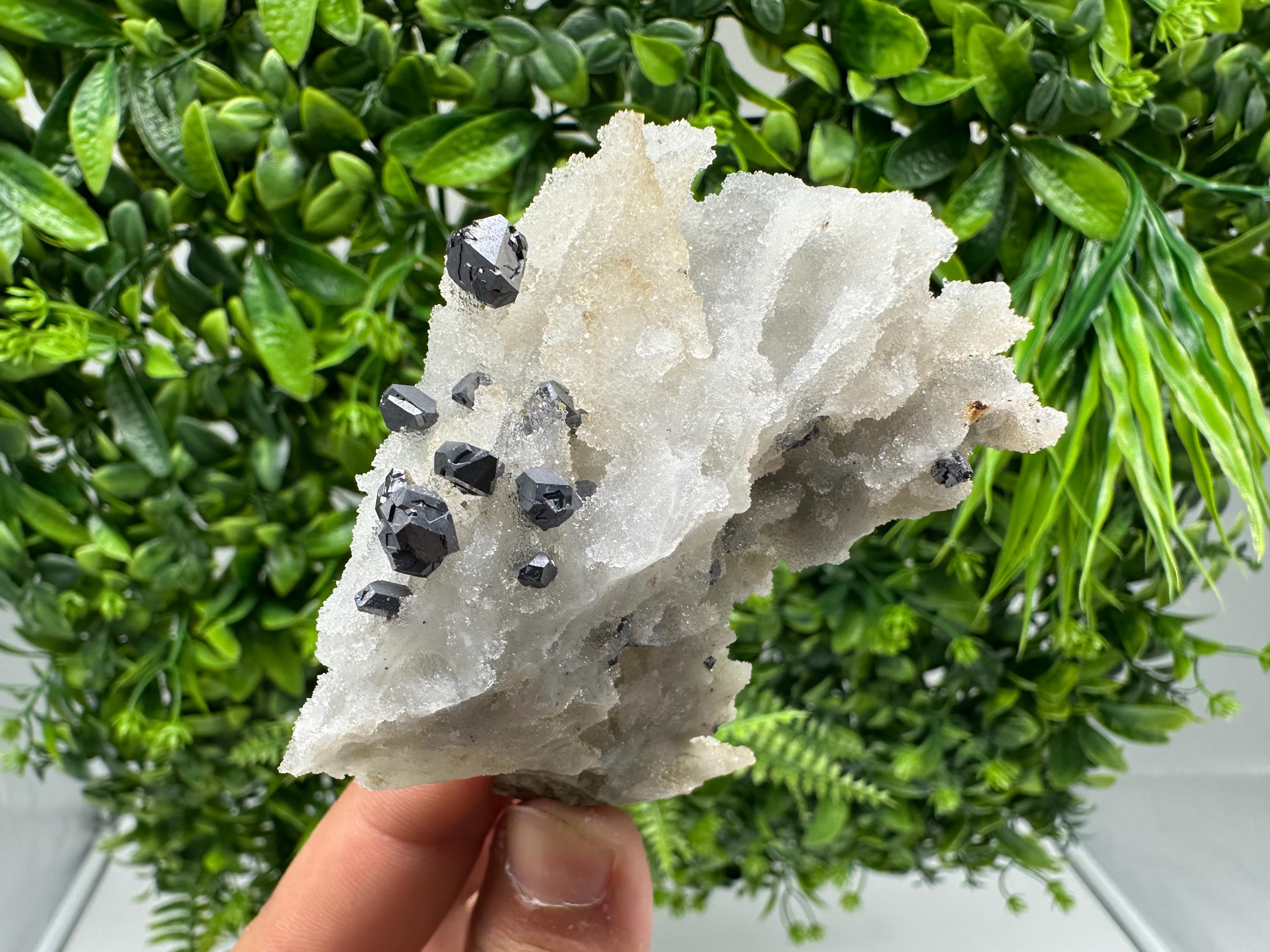 Rare Galena on Chalcedony Specimen, Krushev dol Mine, Bulgaria