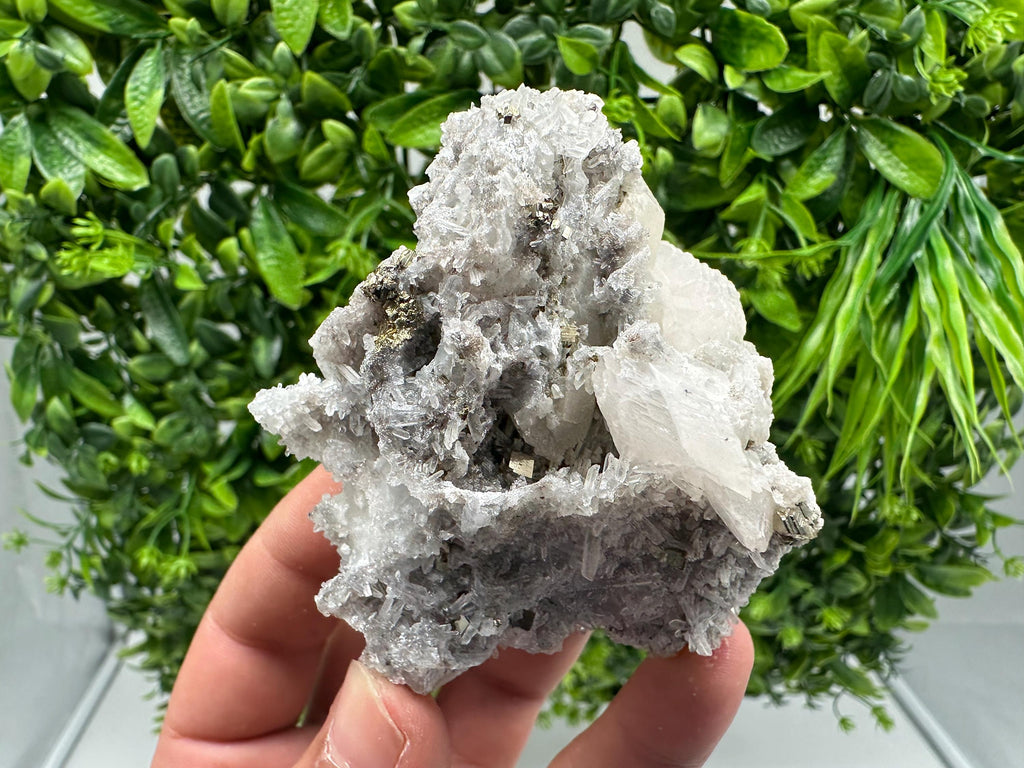 Stunning Pyrite on Quartz,Calcite from Borieva mine,Madan,Bulgaria,natural,collectible mineral specimen,home decor stone,collection crystal