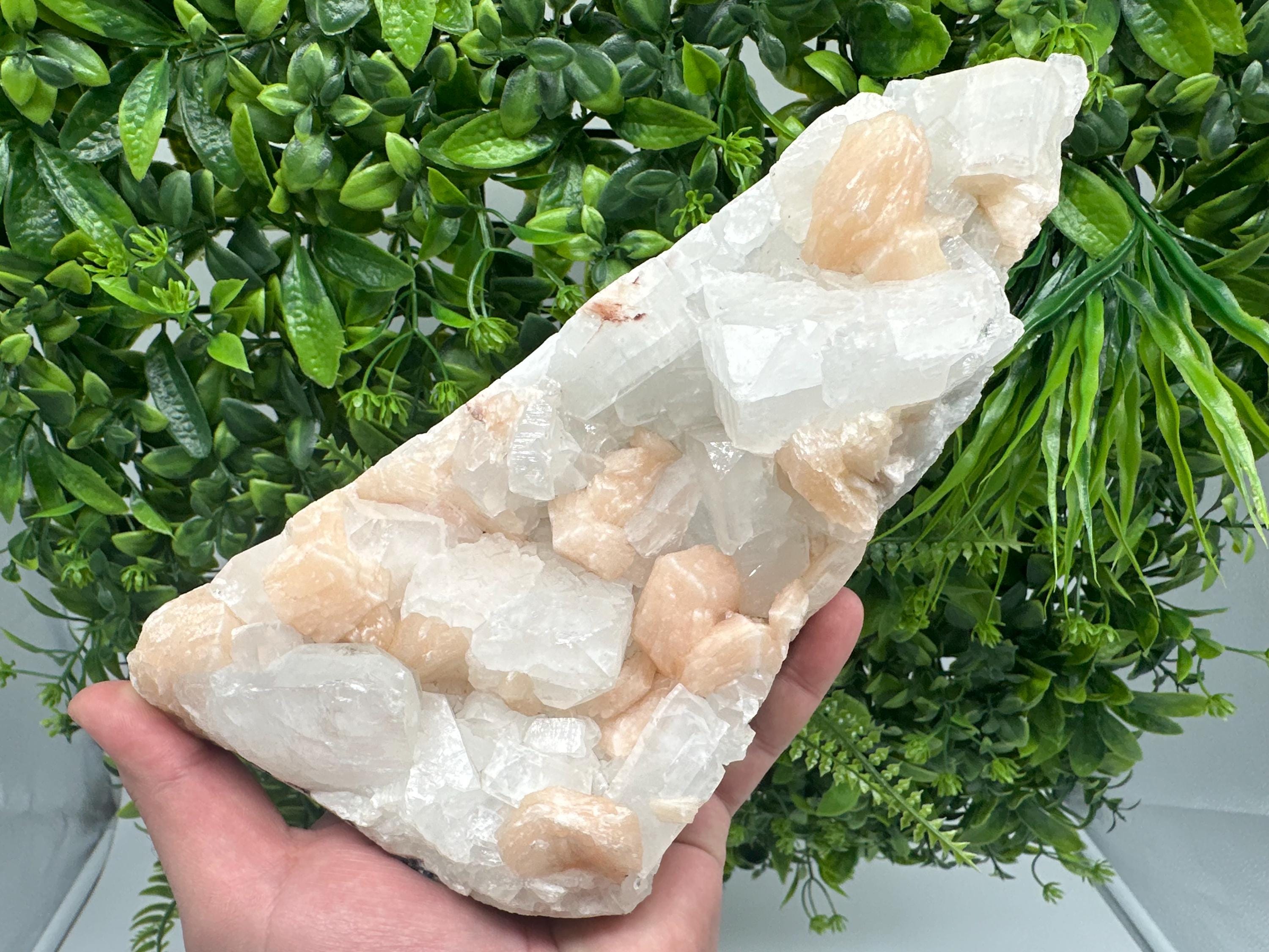 EXSTA Large Apophyllite,Stilbite on Chalcedony,natural,collection mineral specimen,India Mineral,Crystal,Stone Mineral Specimen IndiaCrystal