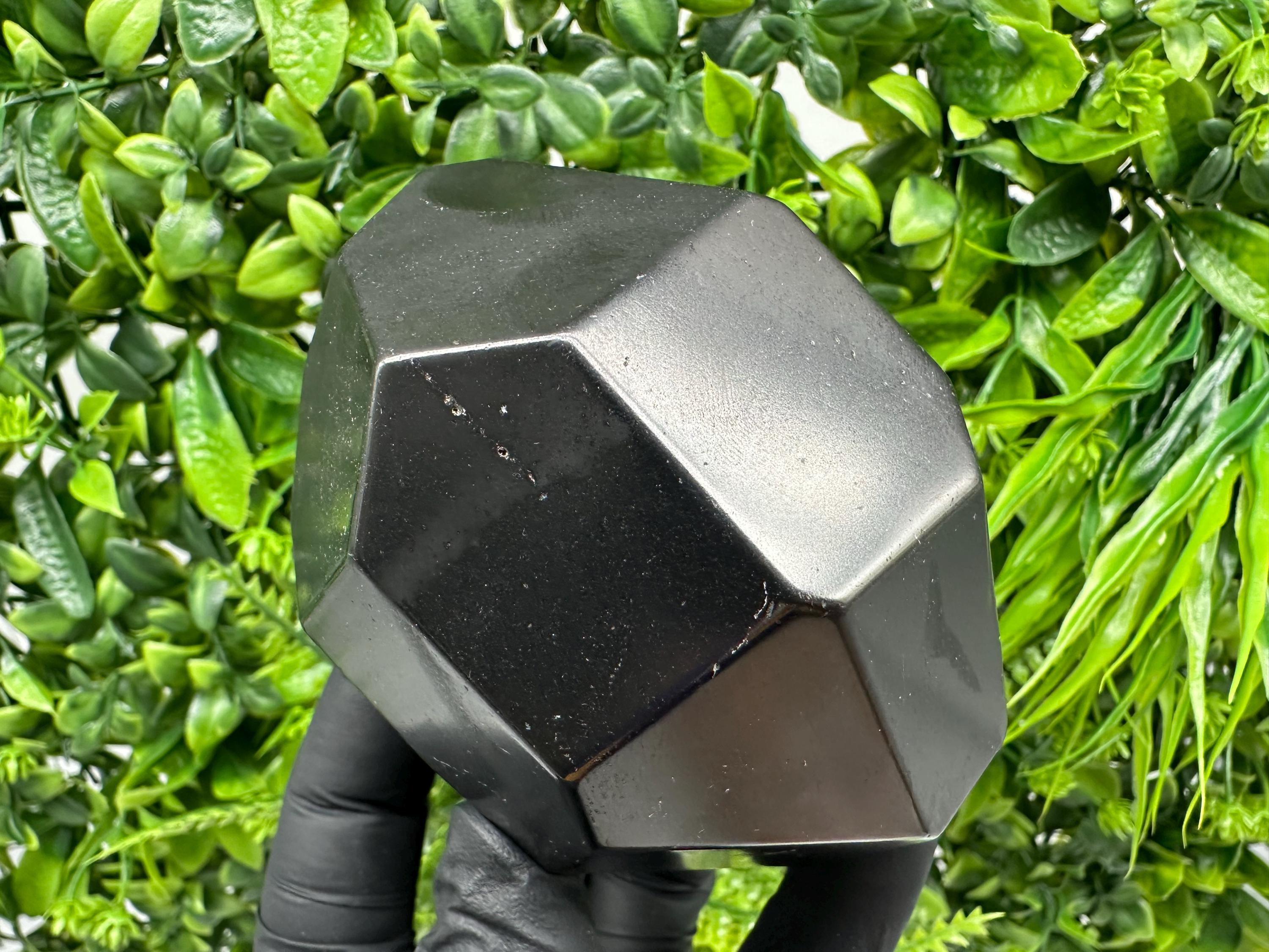 Polished Free-Form Shungite Crystal: EMF Protection Stone