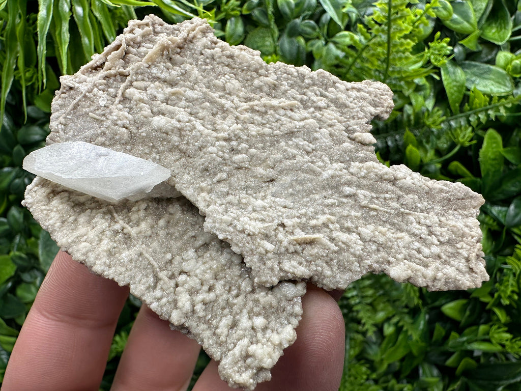 White Calcite on Matrix, Madan Bulgaria Crystal Mineral