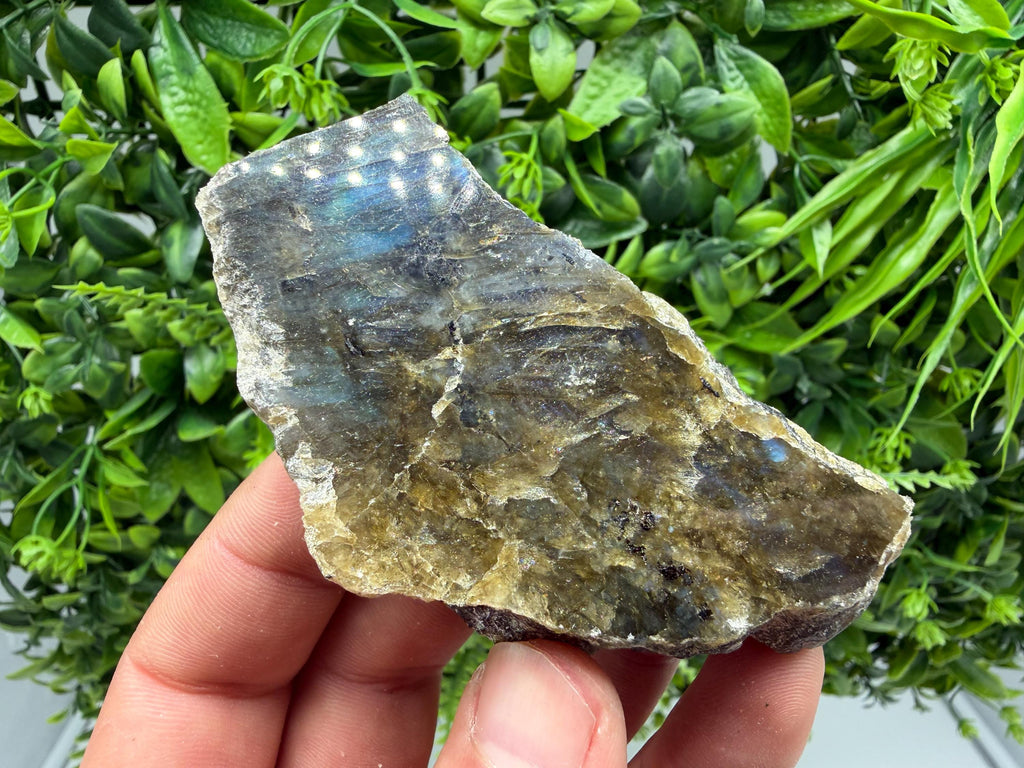 Polished Labradorite Slab: Multifire Crystal Decor