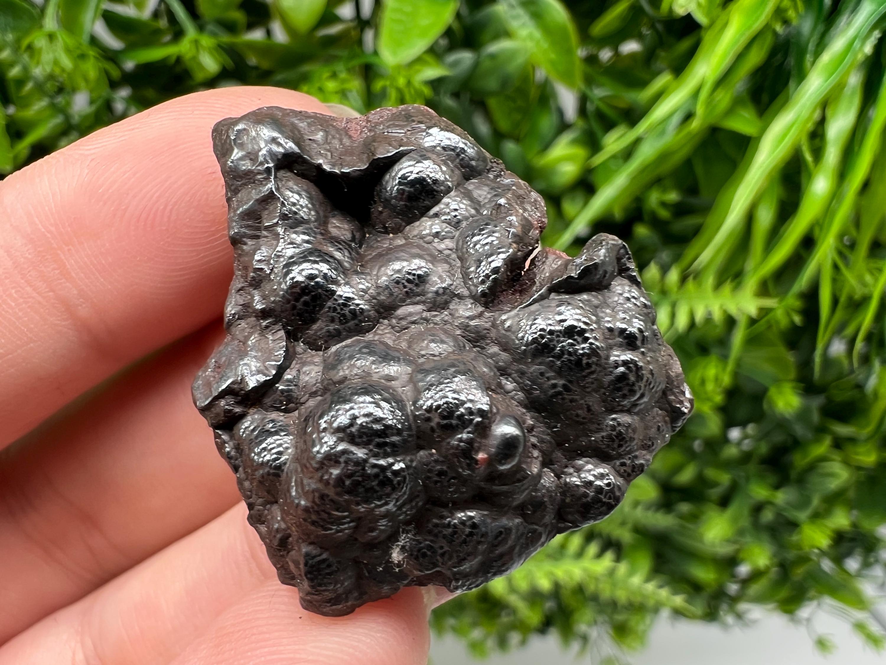 Botryoidal Black Hematite Specimen: Moroccan Crystal, Chakra Reiki