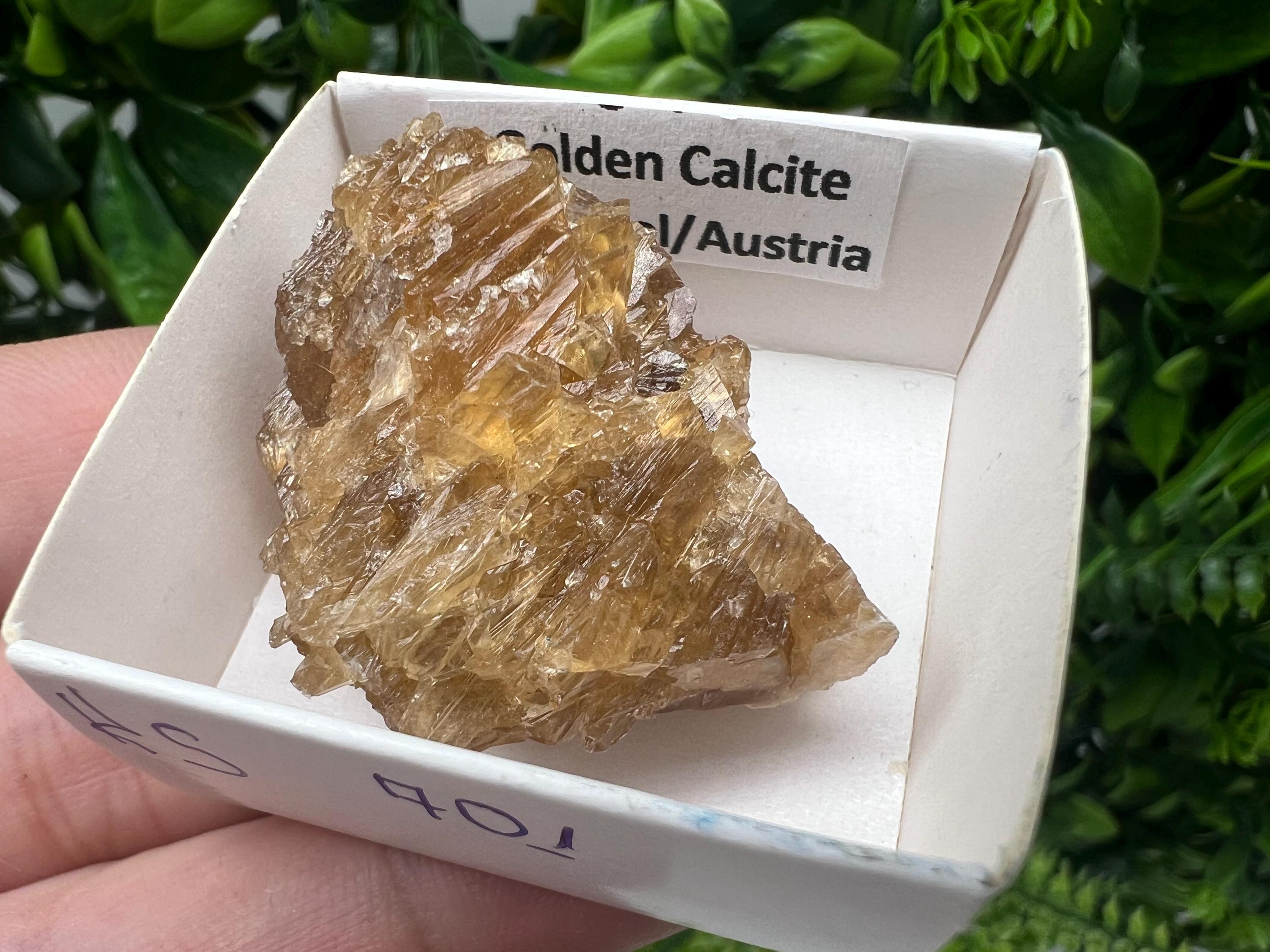 Raw Honey Calcite Stone: Golden Crystal (4/3 cm