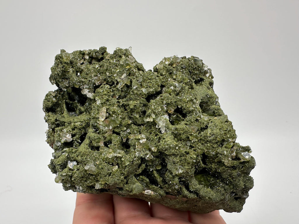 Sparkly Green Epidote with Quartz Crystals - Eastern Anatolian Mineral Decor
