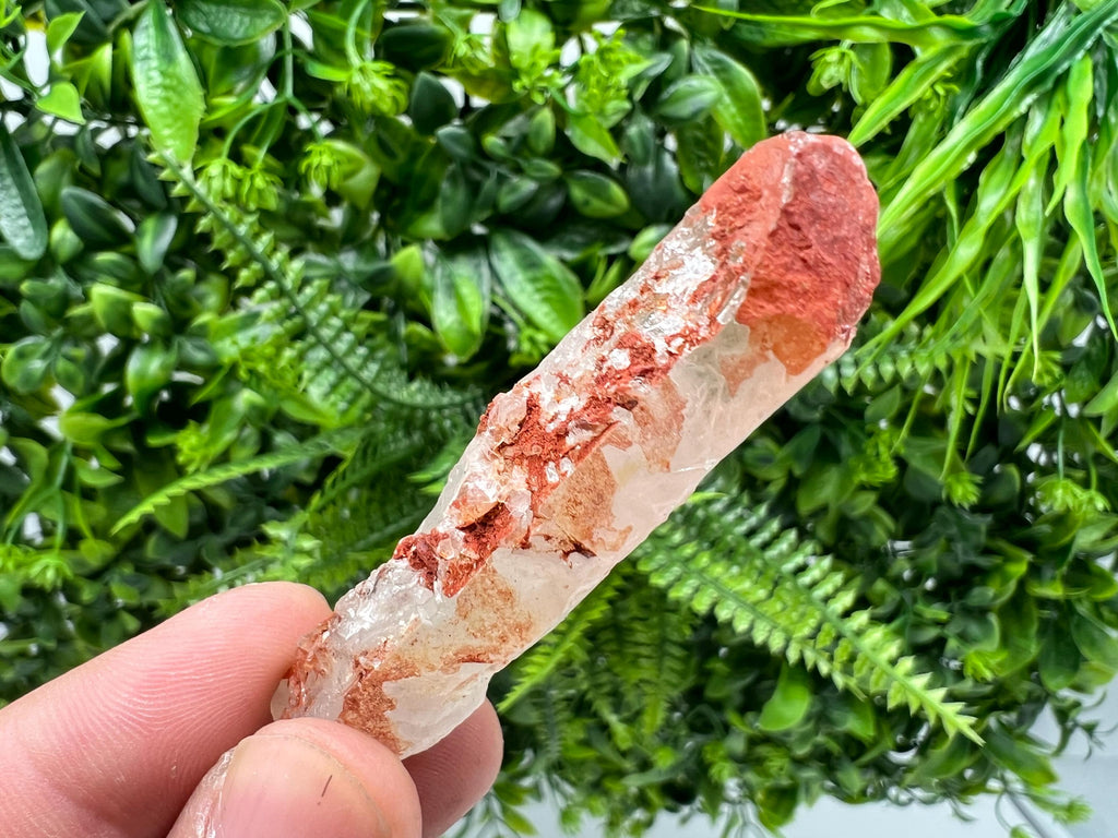 Moroccan Red Phantom Quartz, Hematite Quartz, Natural Crystal Specimen