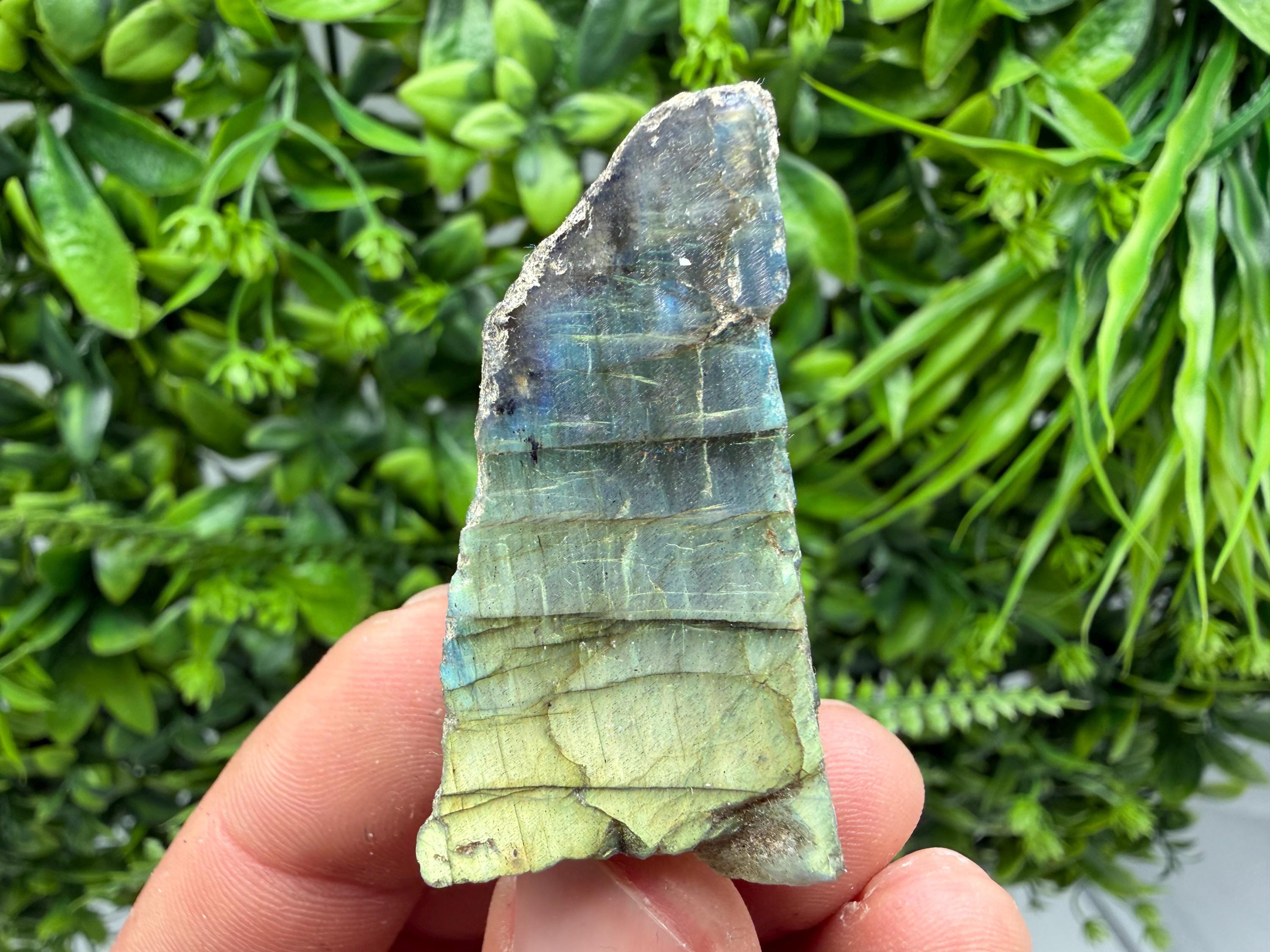 Polished Labradorite Slab: Multifire Crystal Decor