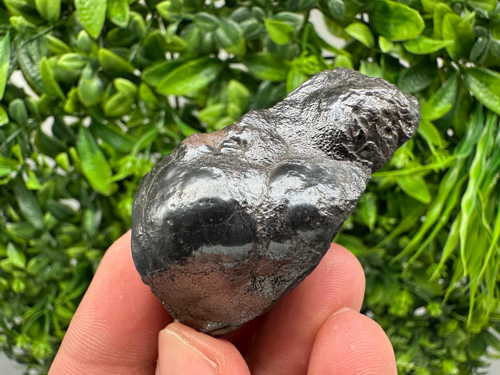 Botryoidal Black Hematite Specimen: Moroccan Crystal for Reiki Chakra