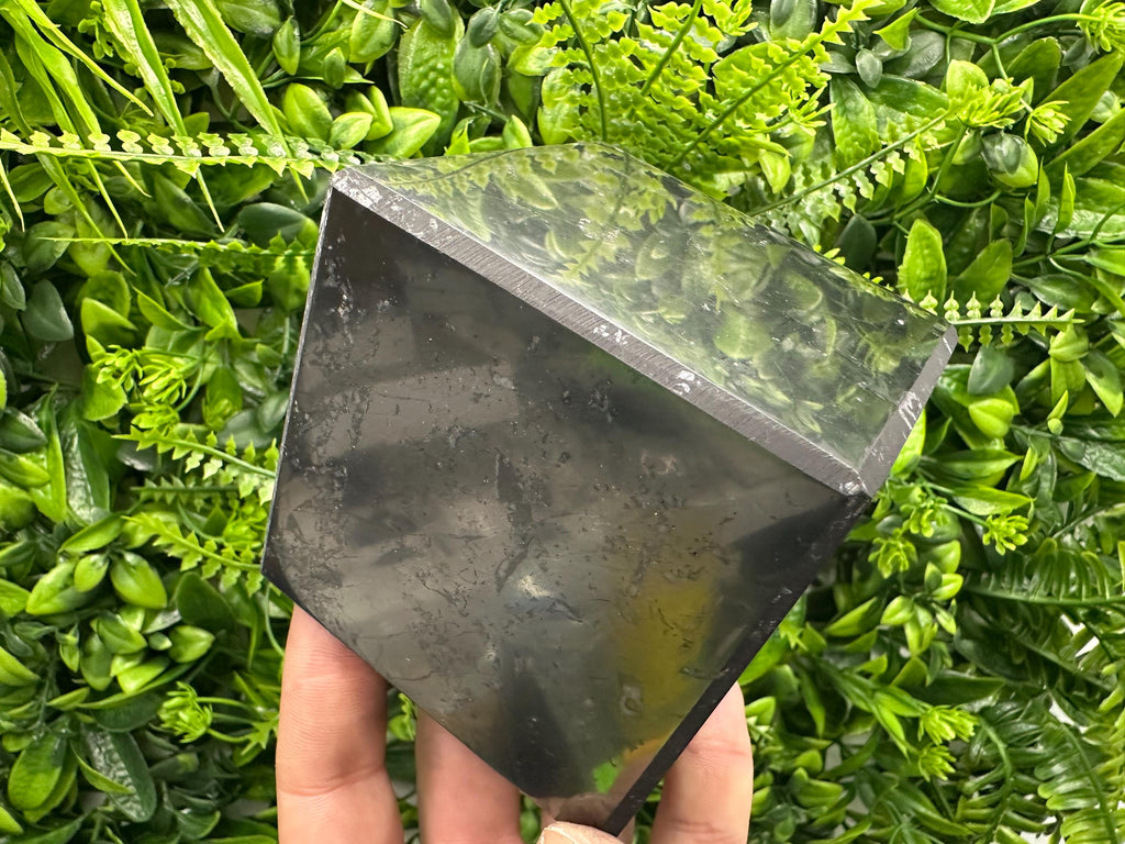 8cm Shungite Crystal Cube: EMF & 5G Protection, Healing Stone