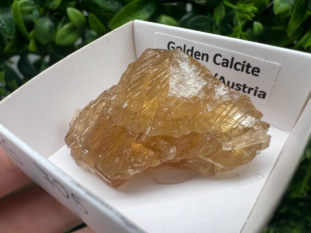 Raw Honey Calcite Stone: Golden Yellow Crystal (4/2.5 cm
