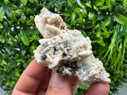 Calcite Galena Quartz Mineral Specimen, Madan Bulgaria Crystal Decor