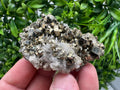 Rainbow Pyrite with Sphalerite on Quartz: Natural Crystal Home Decor
