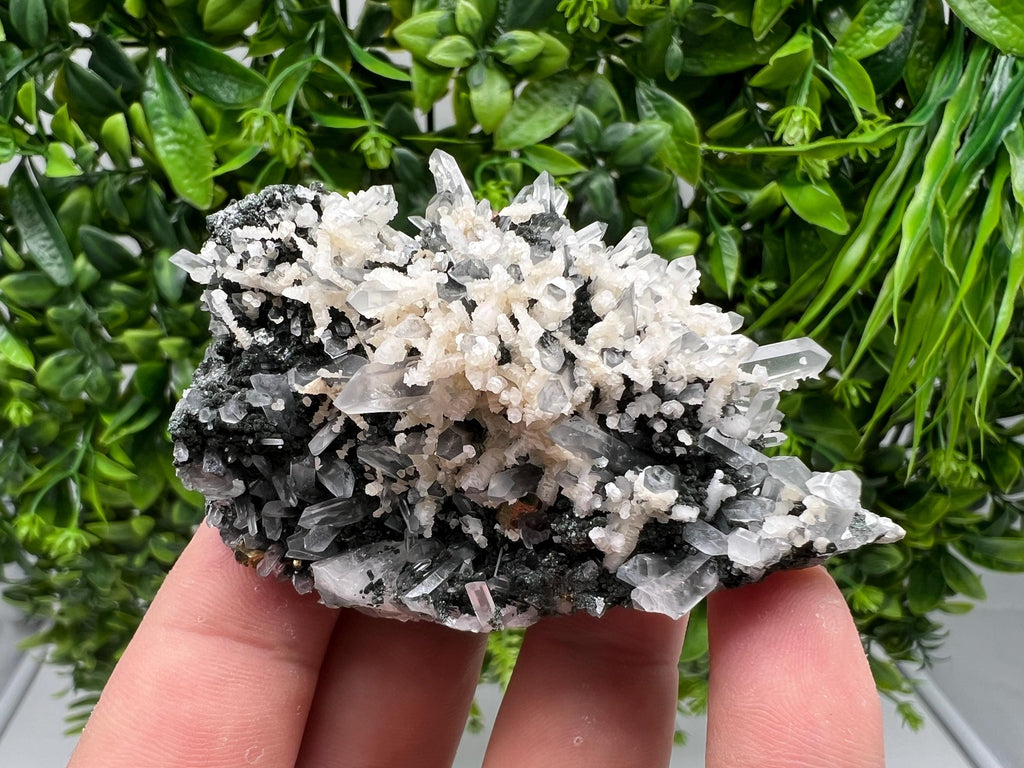 Wonderful Calcite,Quartz on Chlorite matrix,from Borieva mine,Madan,Bulgaria,natural collection mineral specimen,rare crystal,home decor