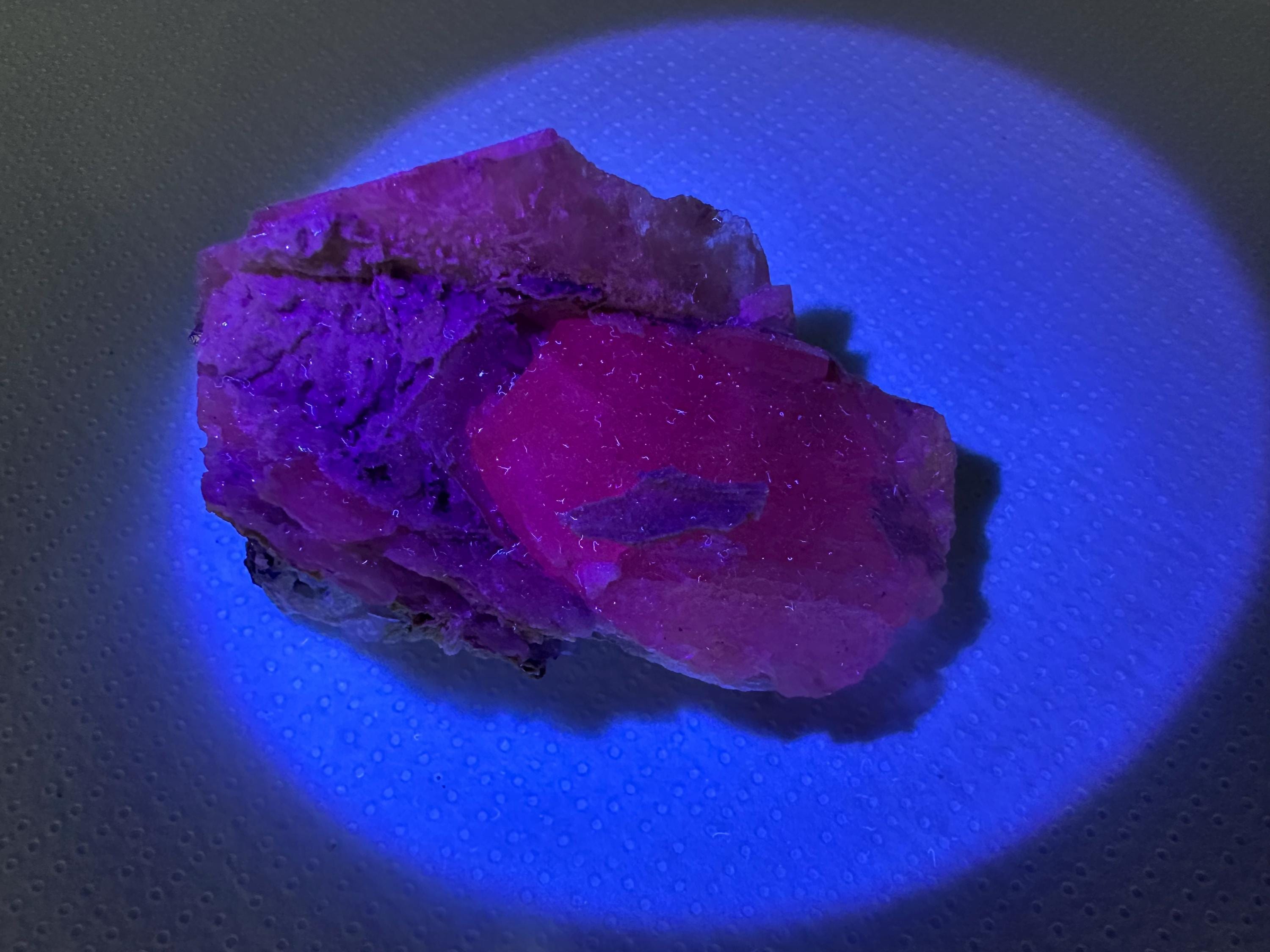 UV Reactive Mangano Calcite, Borieva Mine Bulgaria, Mineral Specimen