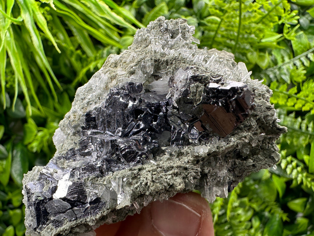 Galena Sphalerite on Quartz, Borieva Mine Mineral Specimen