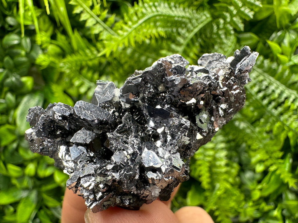 Shiny Skeletal Galena Cluster: Natural Mineral Home Decor
