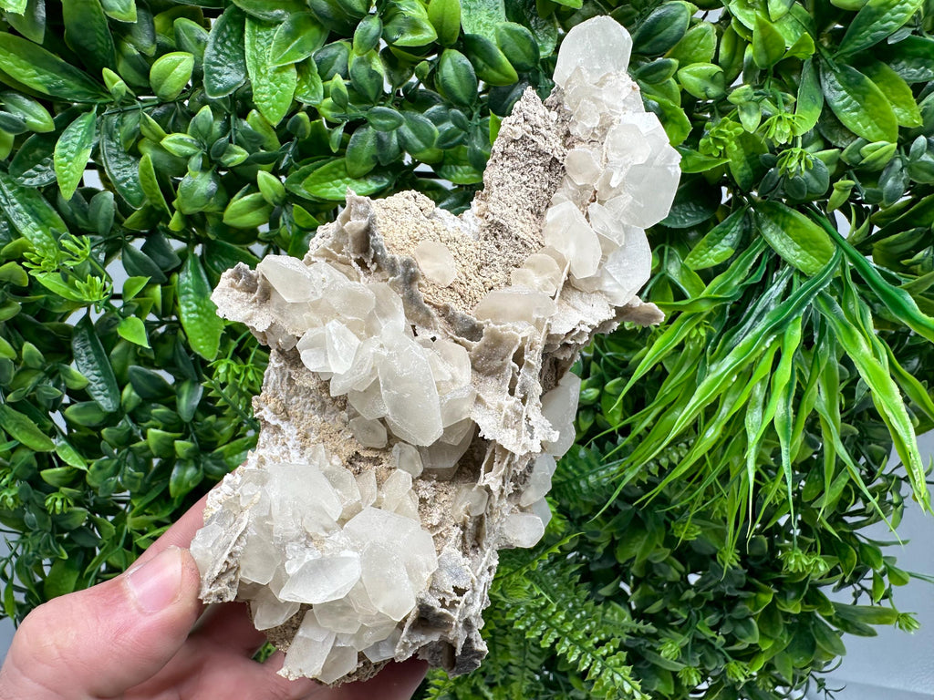 UV Calcite on Aragonite, Bulgaria Mineral Specimen, Rare Crystal
