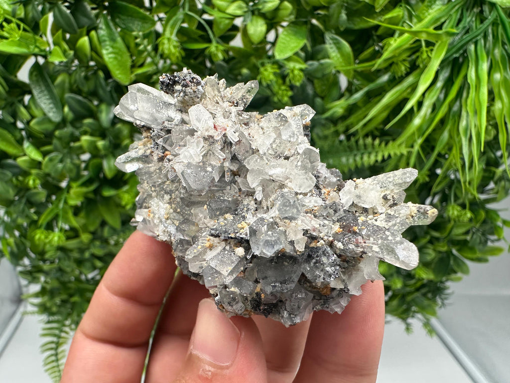 Quartz Siderite Galena Hematite Mineral Specimen, Home Decor Crystal