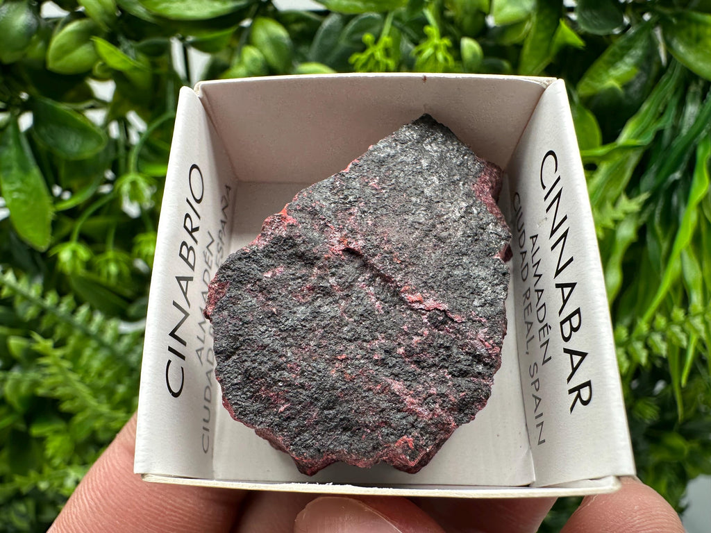 Red Cinnabar Crystal Specimen: Raw Mineral from Almaden, Spain