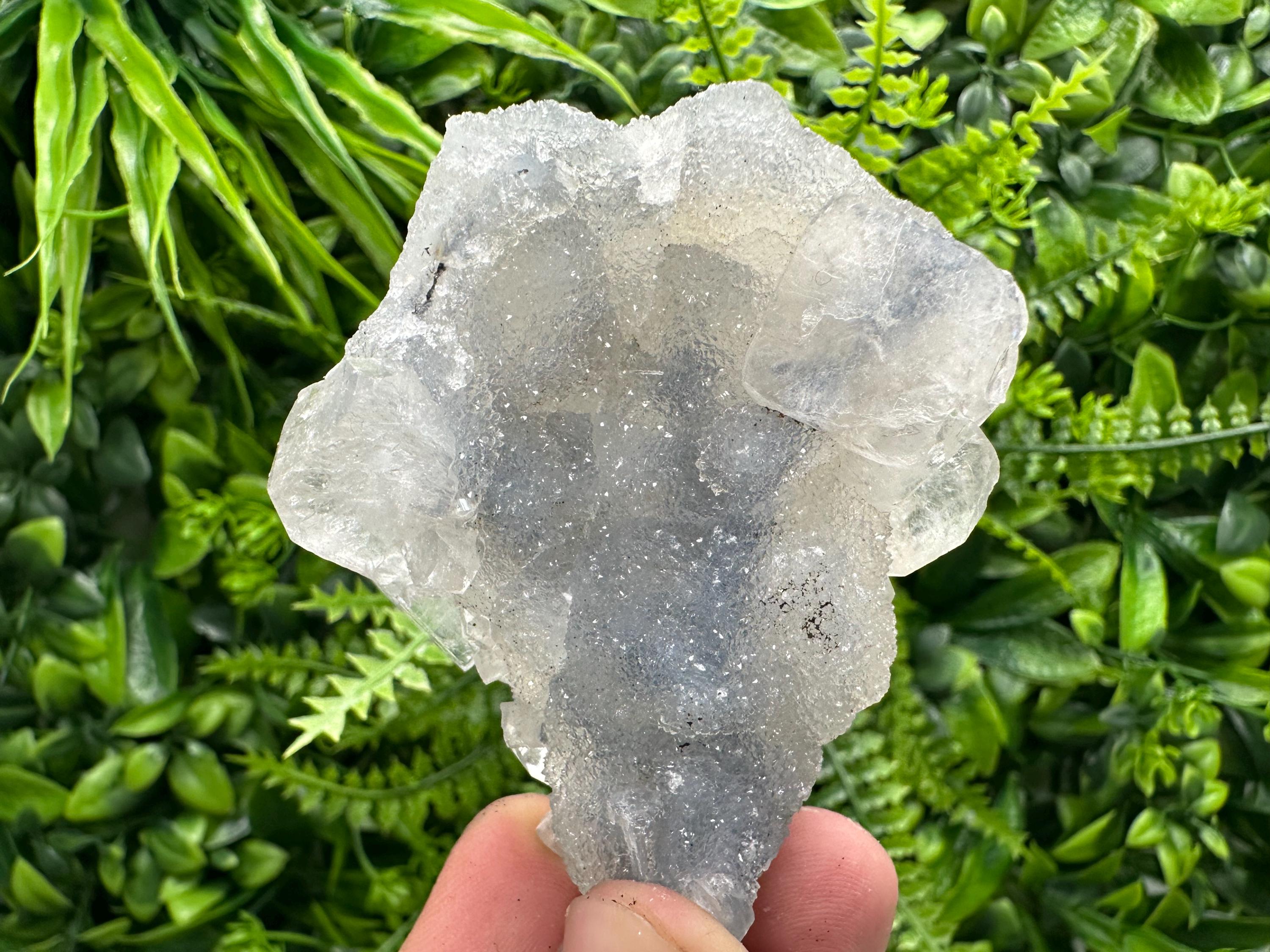 Apophyllite Stilbite on Chalcedony, India Crystal Specimen (6/6/3 cm)