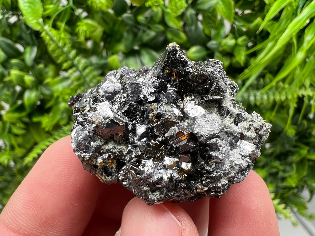 Rare Sphalerite Marmarite on Galena Quartz, Borieva Mineral Specimen