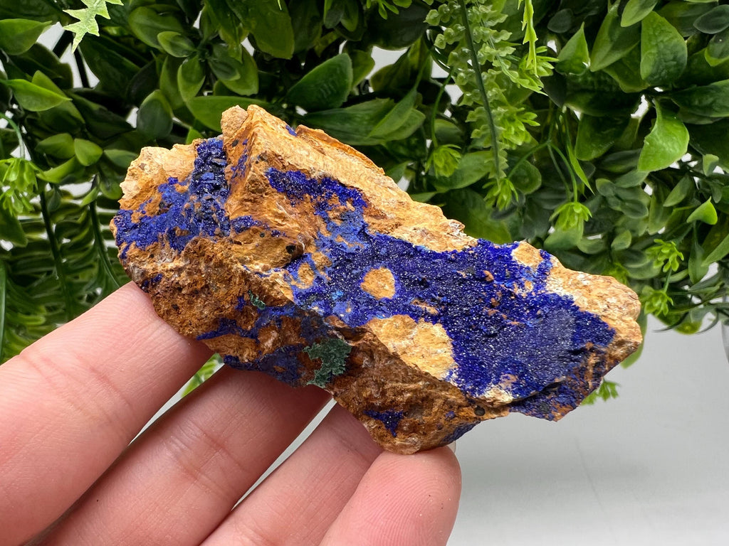 Azurite Malachite Mineral Specimen: Moroccan Blue-Green Crystal, Collector Stone
