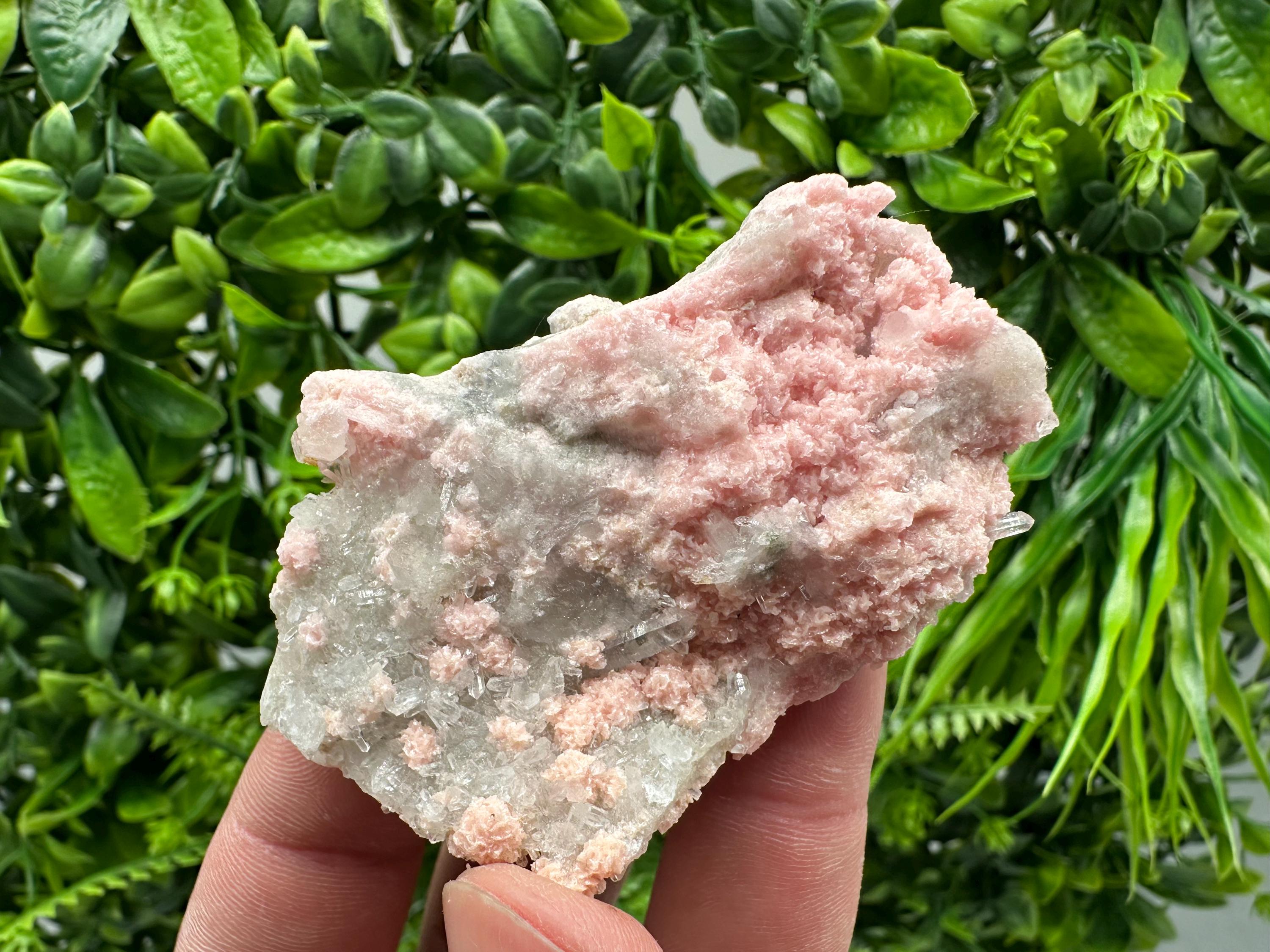 Rhodochrosite on Quartz, Starnica Mine, Bulgaria Crystal