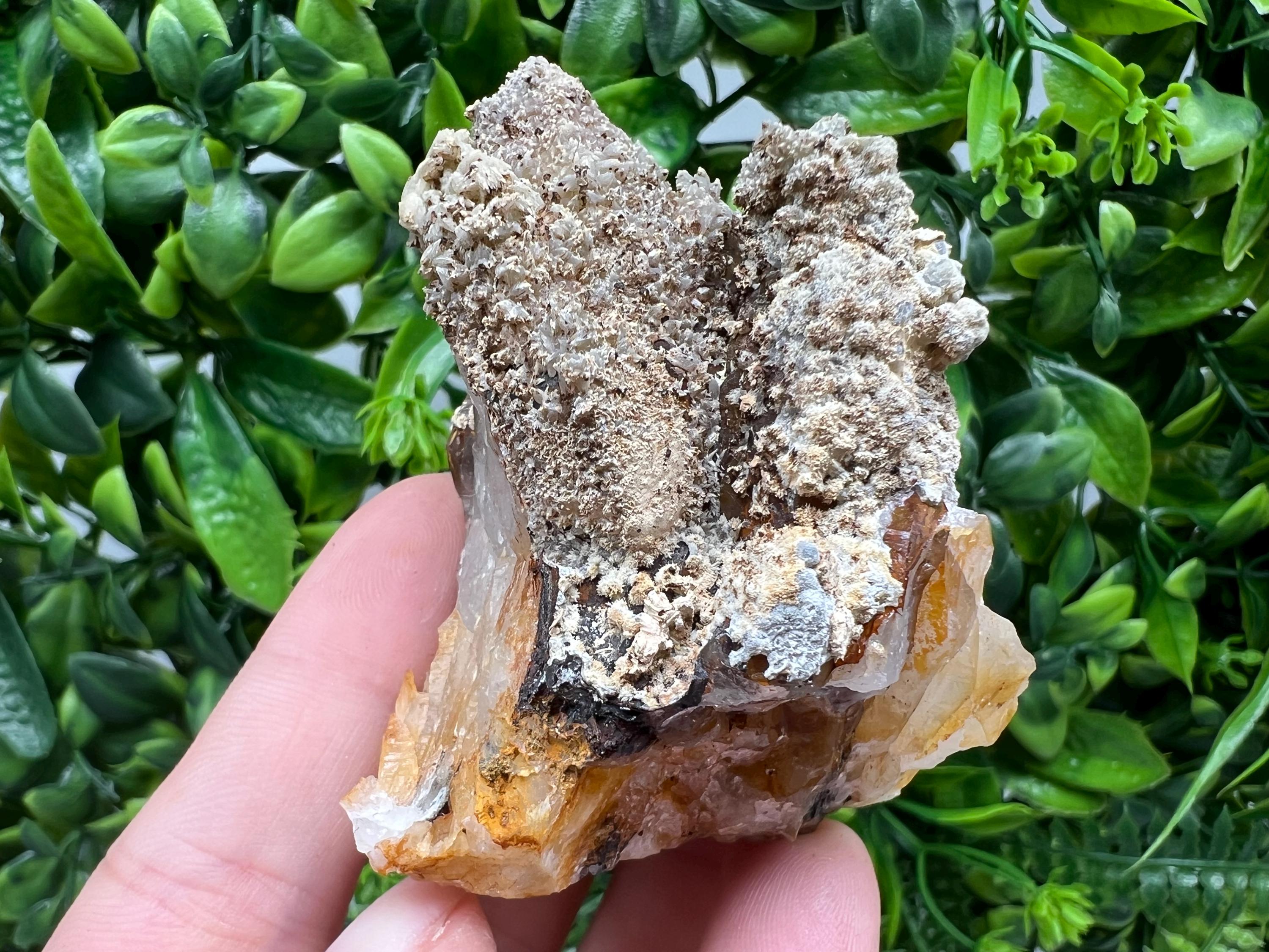 Rare Green Pyromorphite with Hematite on Quartz - Madjarovo Bulgaria Mineral