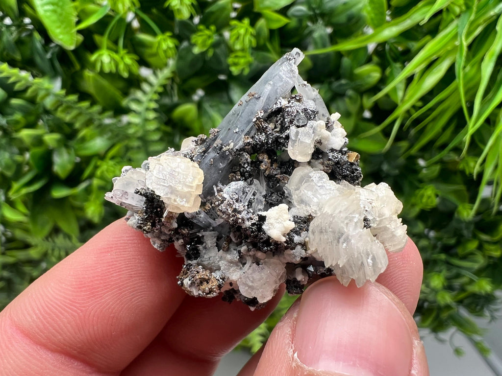 Borieva Mine Quartz Crystal, Calcite, Pyrite Specimen, Home Decor