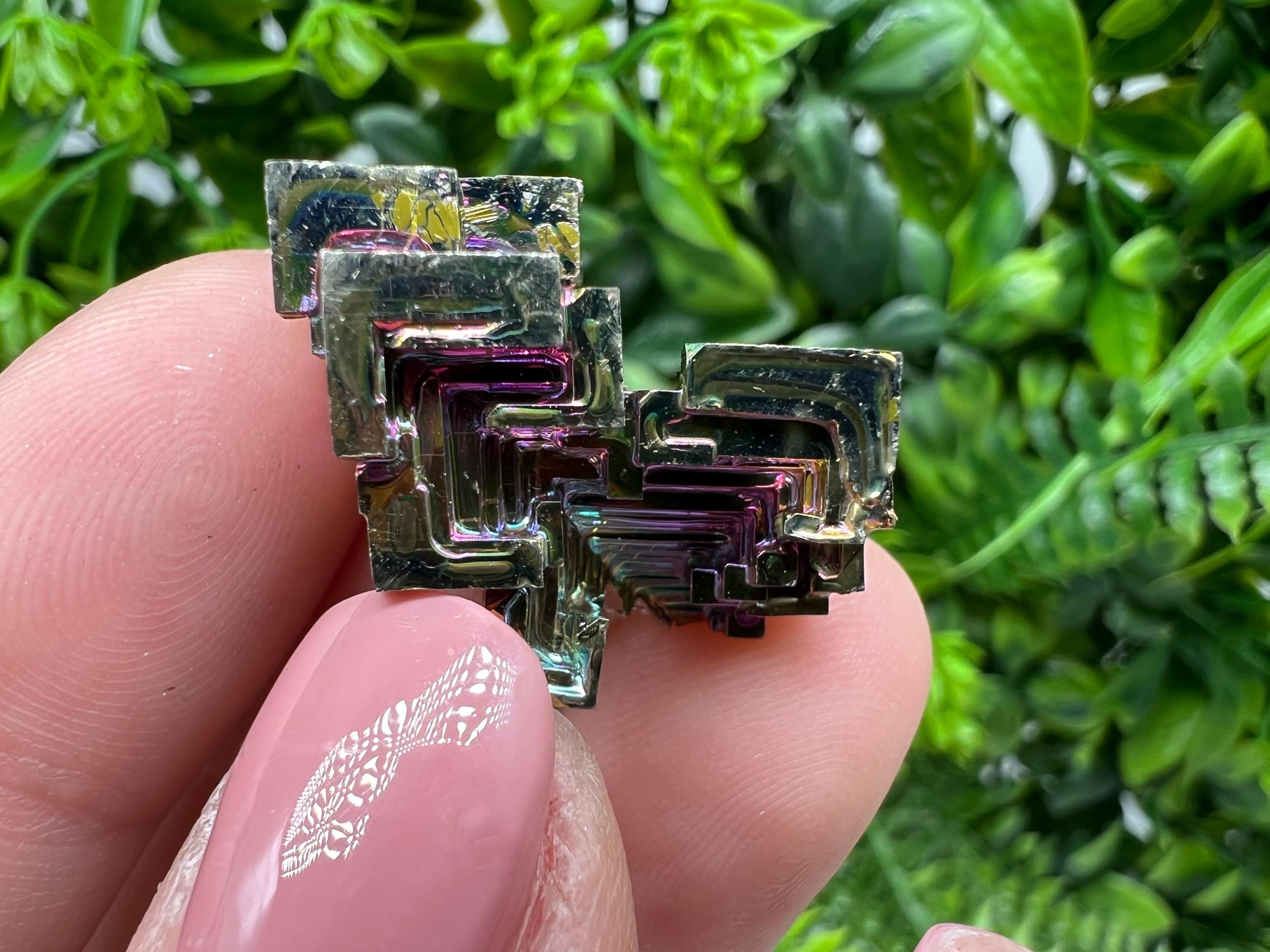 Rainbow Bismuth Crystal: Rare Gemstone Specimen, 16 grams
