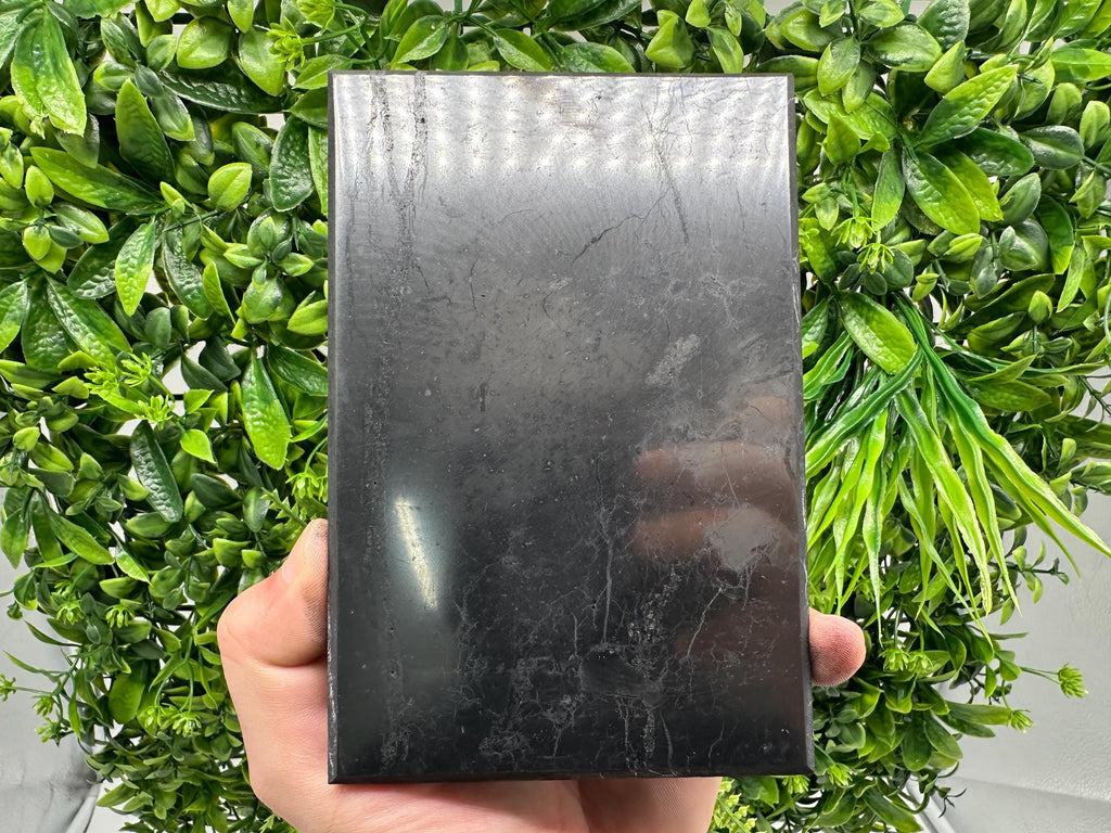Polished Shungite Tile: Karelian Protection Plate (15/10cm)