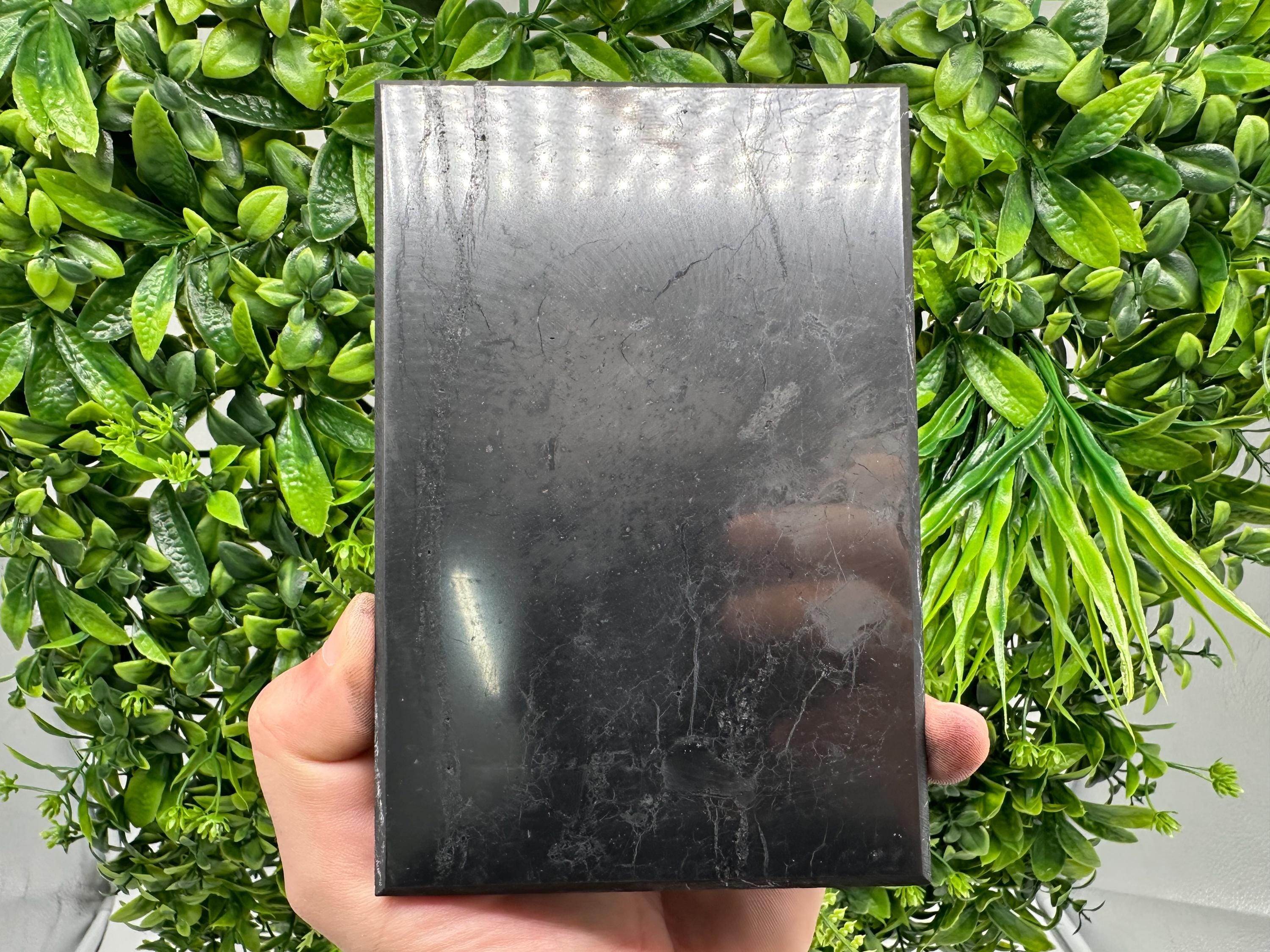 Polished Shungite Tile: Karelian Protection Plate (15/10cm)