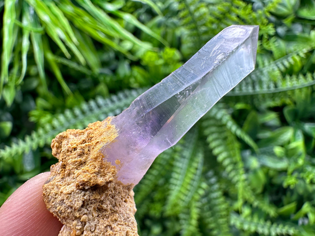 Amethyst Phantom Quartz Crystal, Chalcedony & Chlorite Inclusions