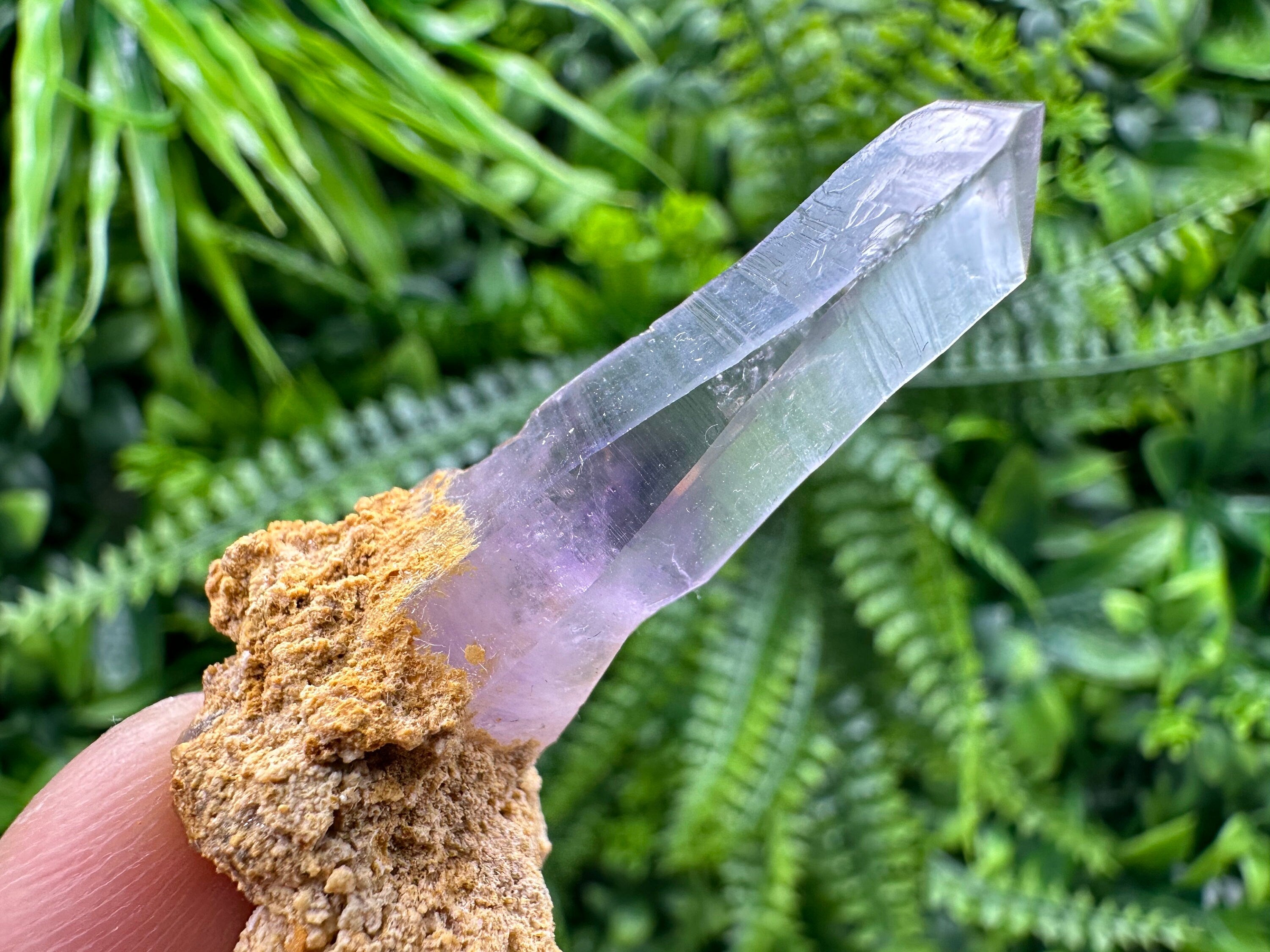 Amethyst Phantom Quartz Crystal, Chalcedony & Chlorite Inclusions