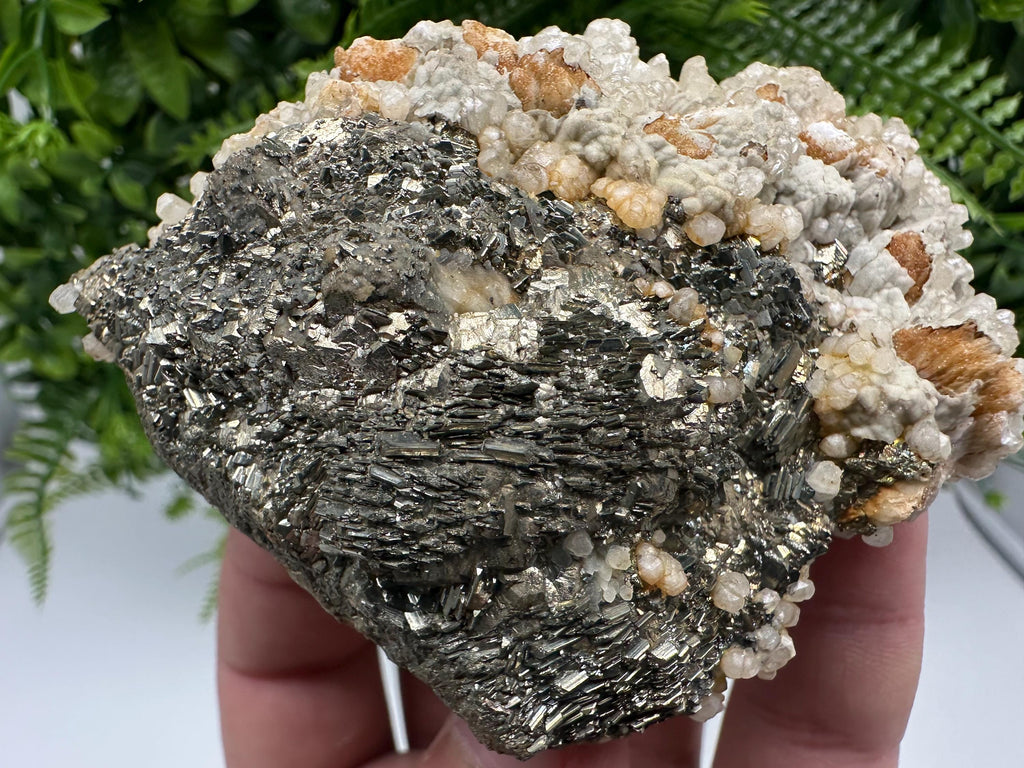 Marcasite with Calcite Specimen: Androvo Mine, Bulgaria
