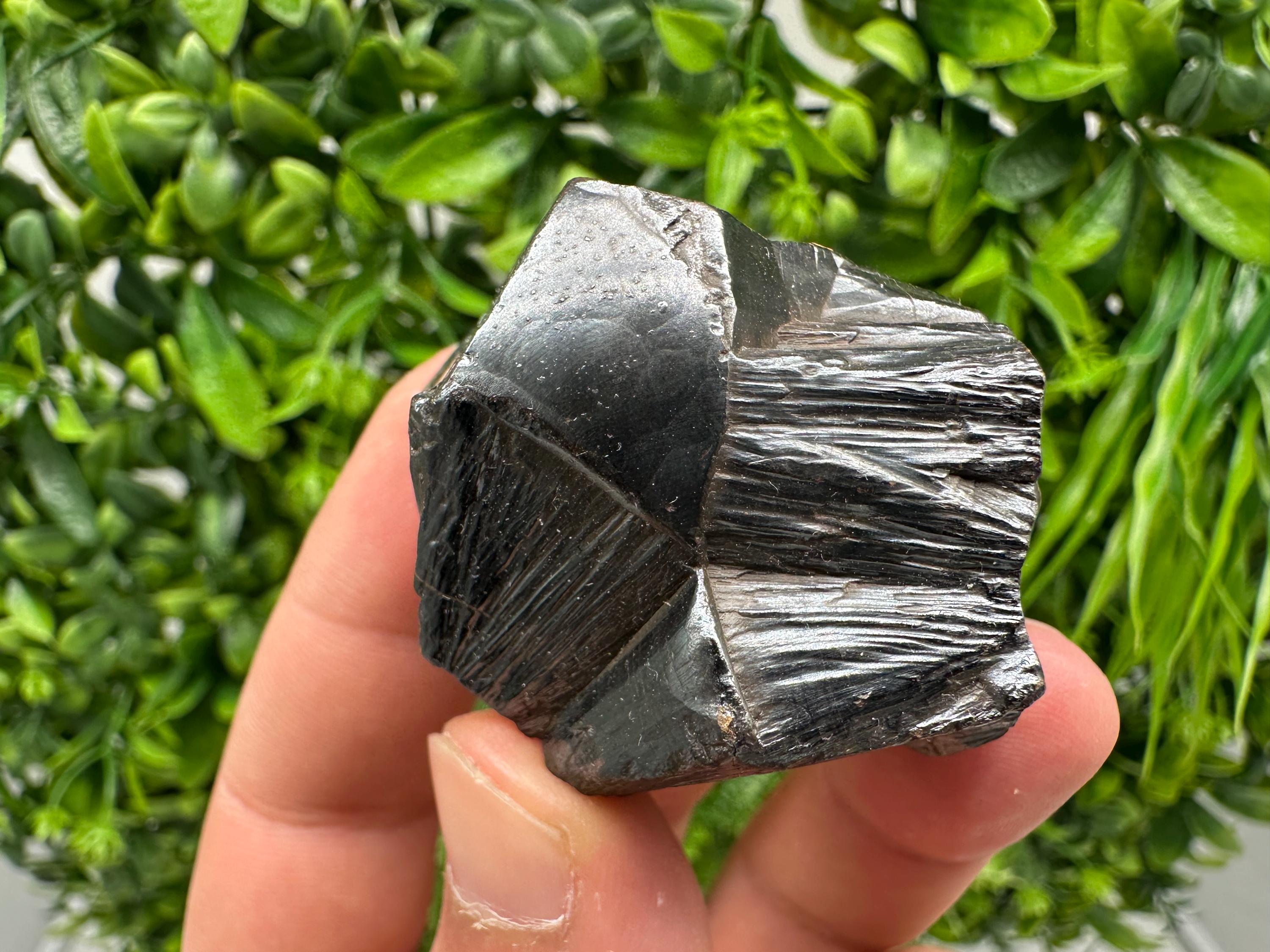 Botryoidal Black Hematite Specimen: Moroccan Crystal for Reiki Chakra