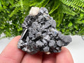 Shiny Galena Cluster with Siderite and Quartz, Bulgaria Mineral Specimen