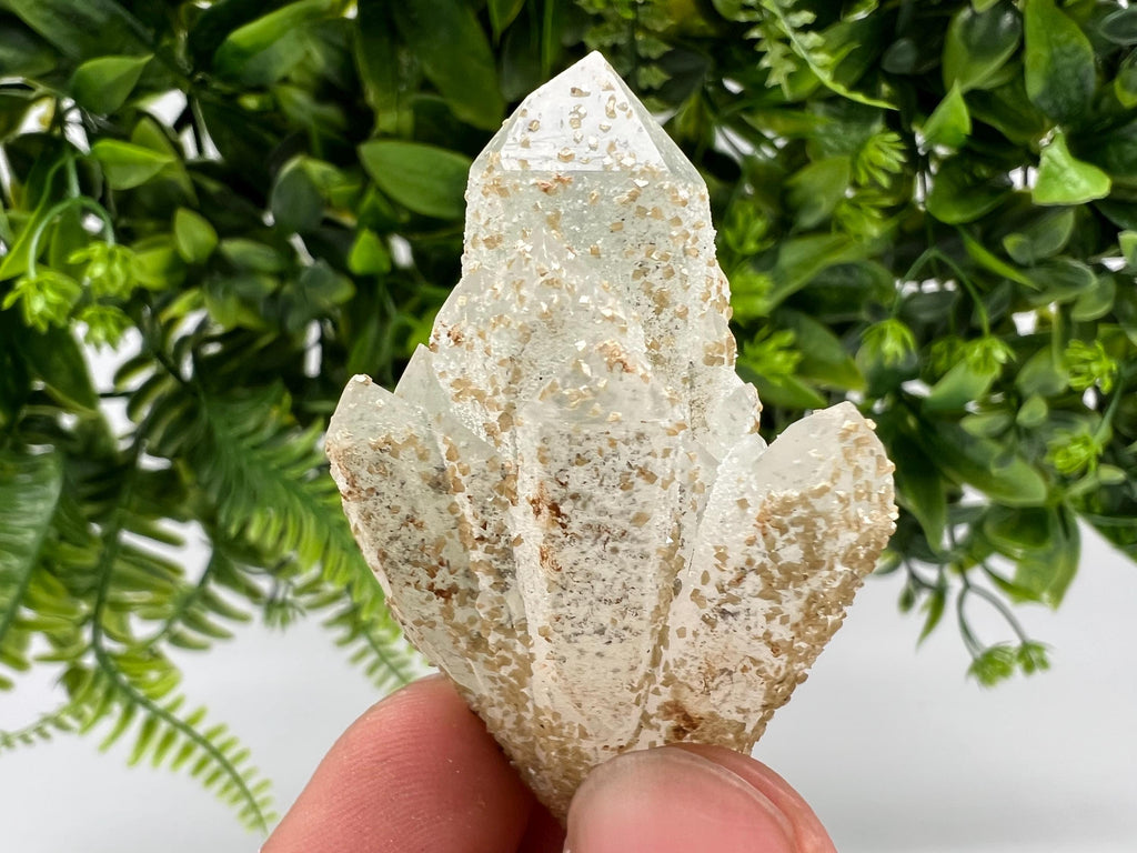 Quartz whit Brown Rhodochrosite from Djurcovo mine,Bulgaria,Quartz,Rhodochrosite cluster,natural mineral,collection crystal,mineral specimen