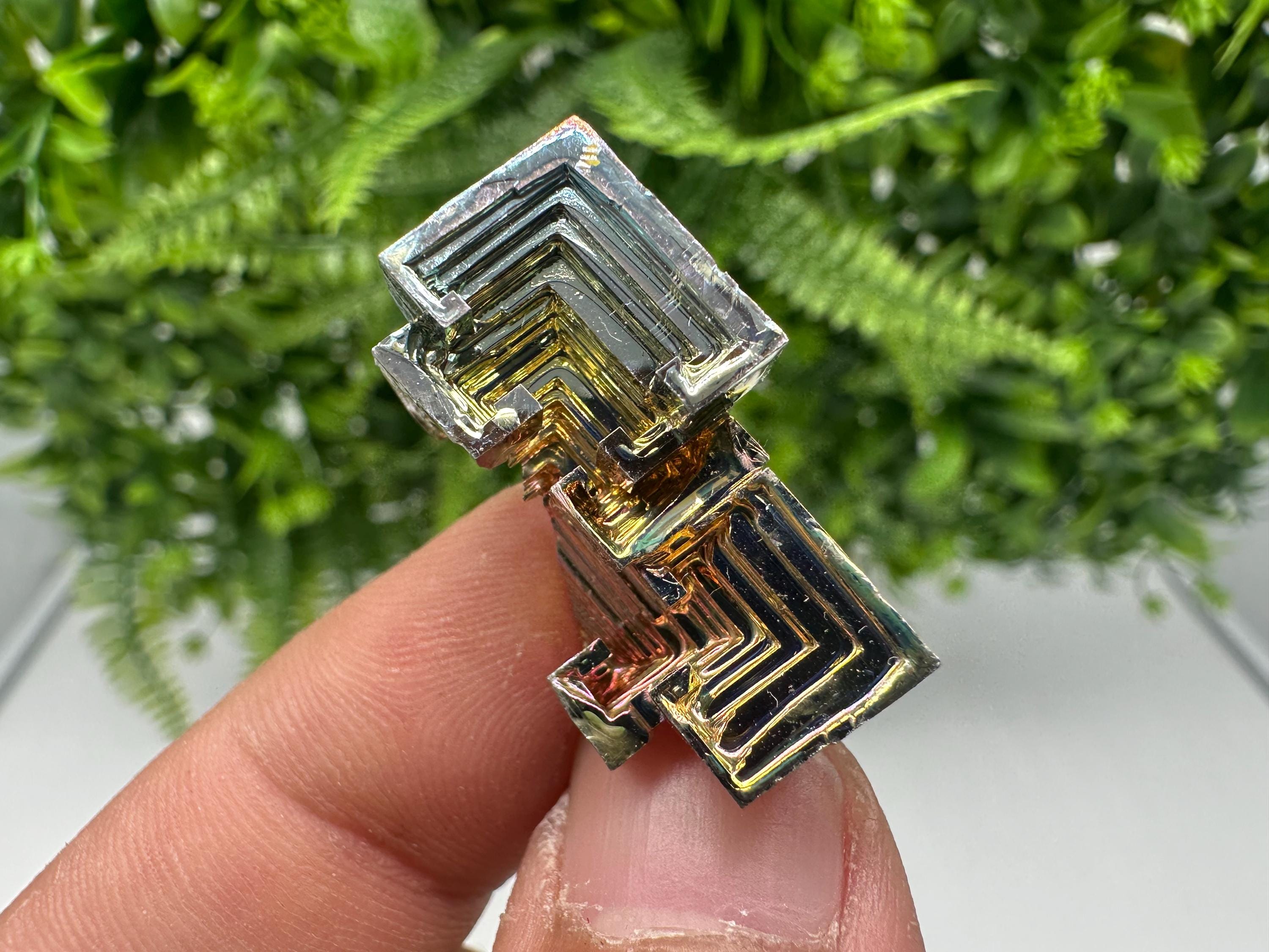 Rainbow Bismuth Crystal: Rare Gemstone Collection, Colourful Stone