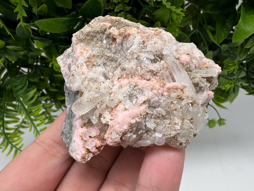 Beautiful Rhodochrosite perfect pink colour Starnica Mine Davidcovo Bulgaria natural minerals souvenir crystal gift home decor stone gift